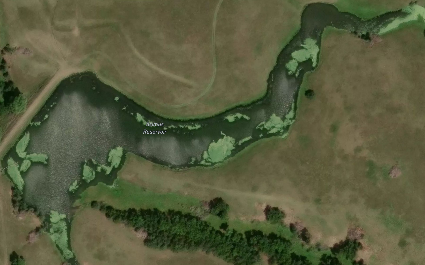 Satellite map of the Asimus Reservoir