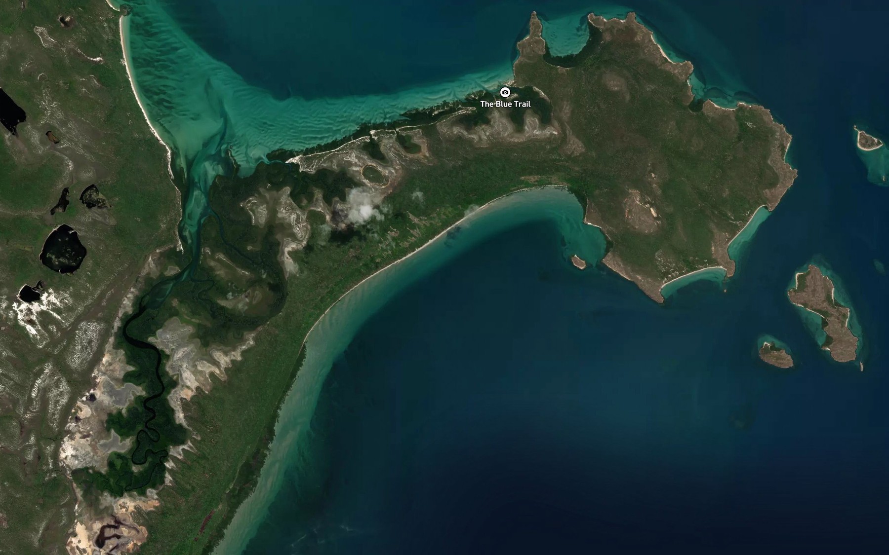 Satellite map of the Indian Bay
