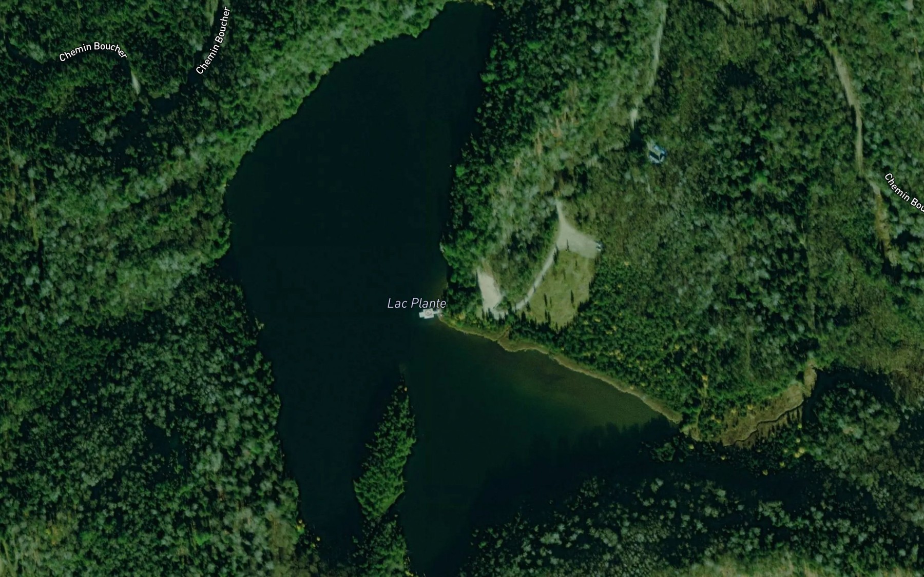 Satellite map of the Lac Plante