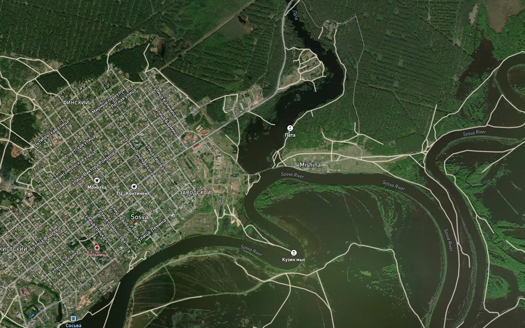 Satellite map of the Pata