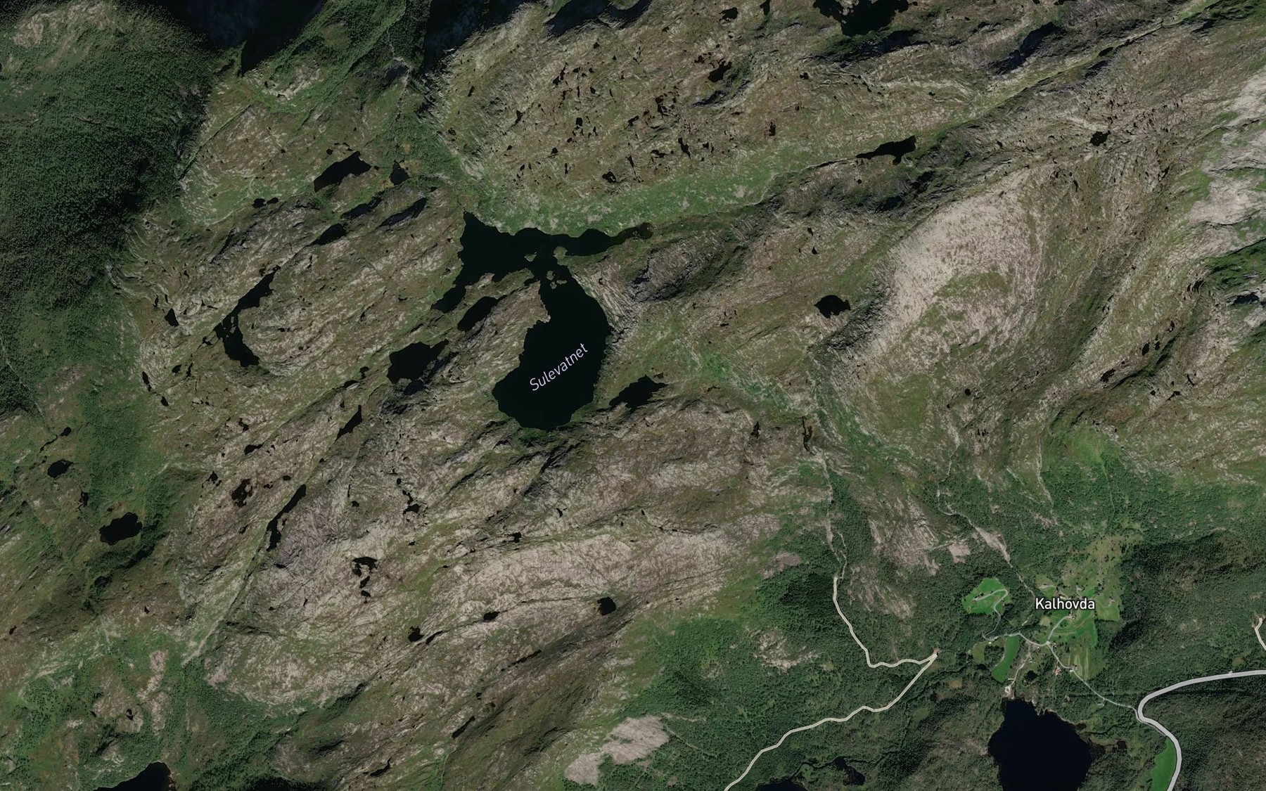 Satellite map of the Aurtjorna