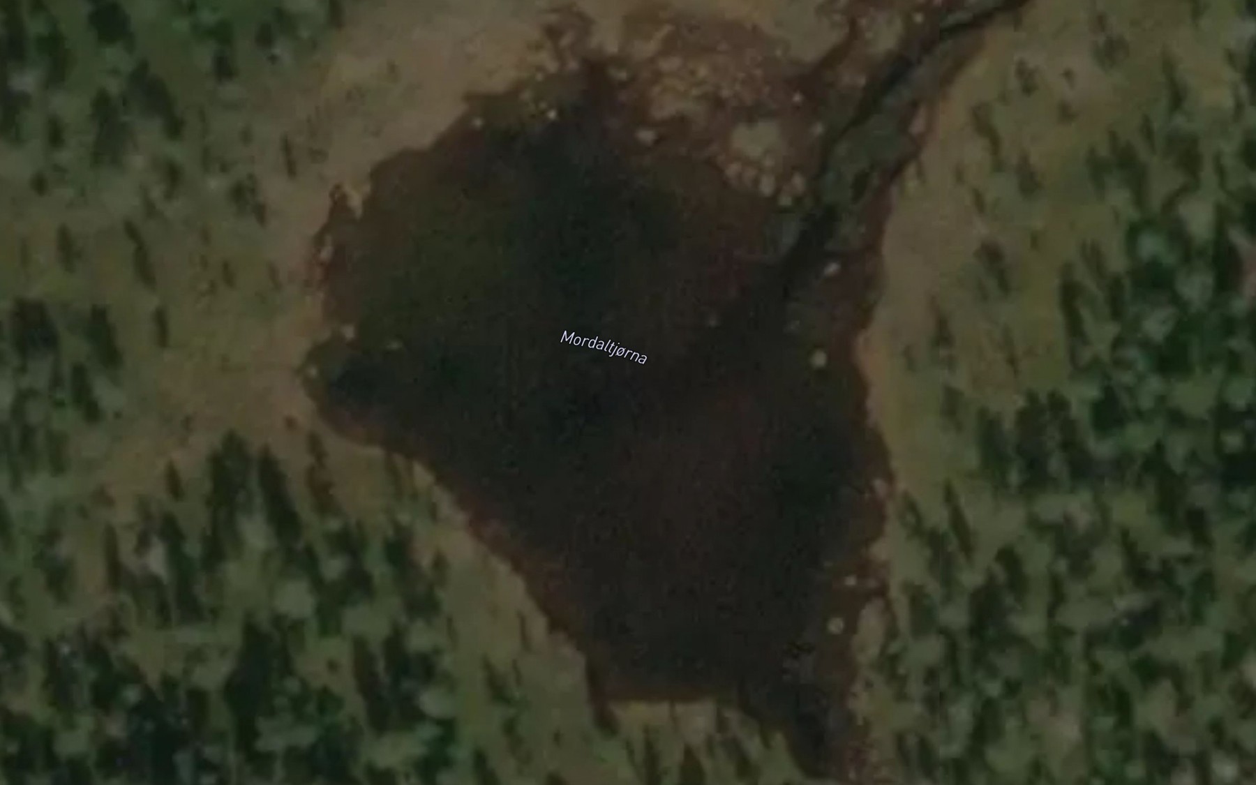 Satellite map of the Mordaltjorna