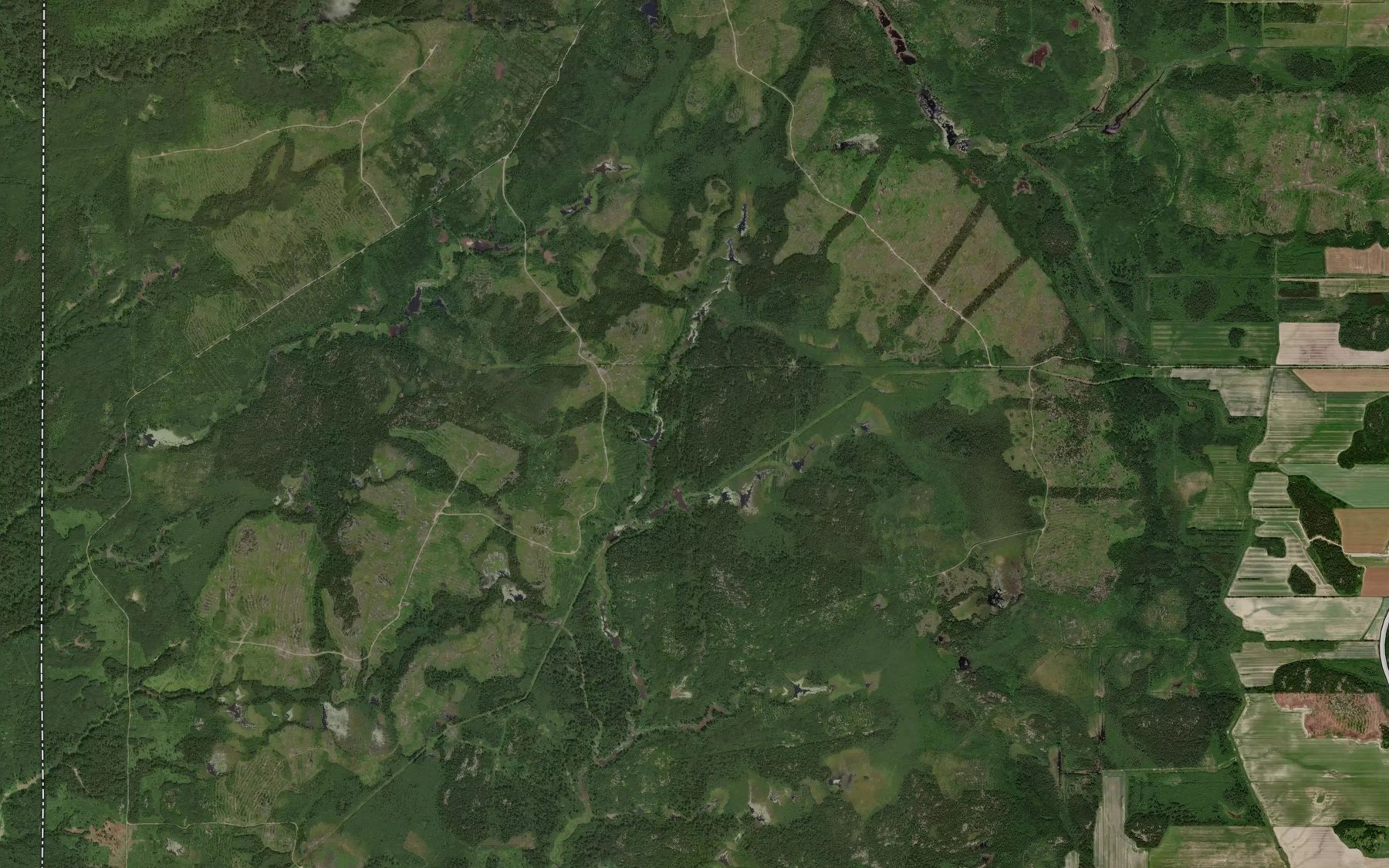Satellite map of the Cours d'eau Prevost