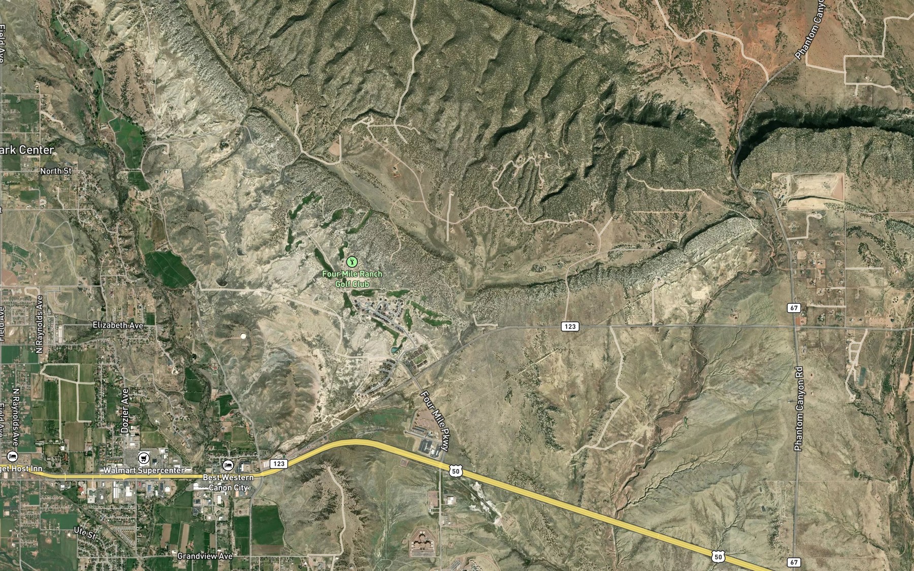 Satellite map of the Mud Gulch Detention MG-1 Reservoir