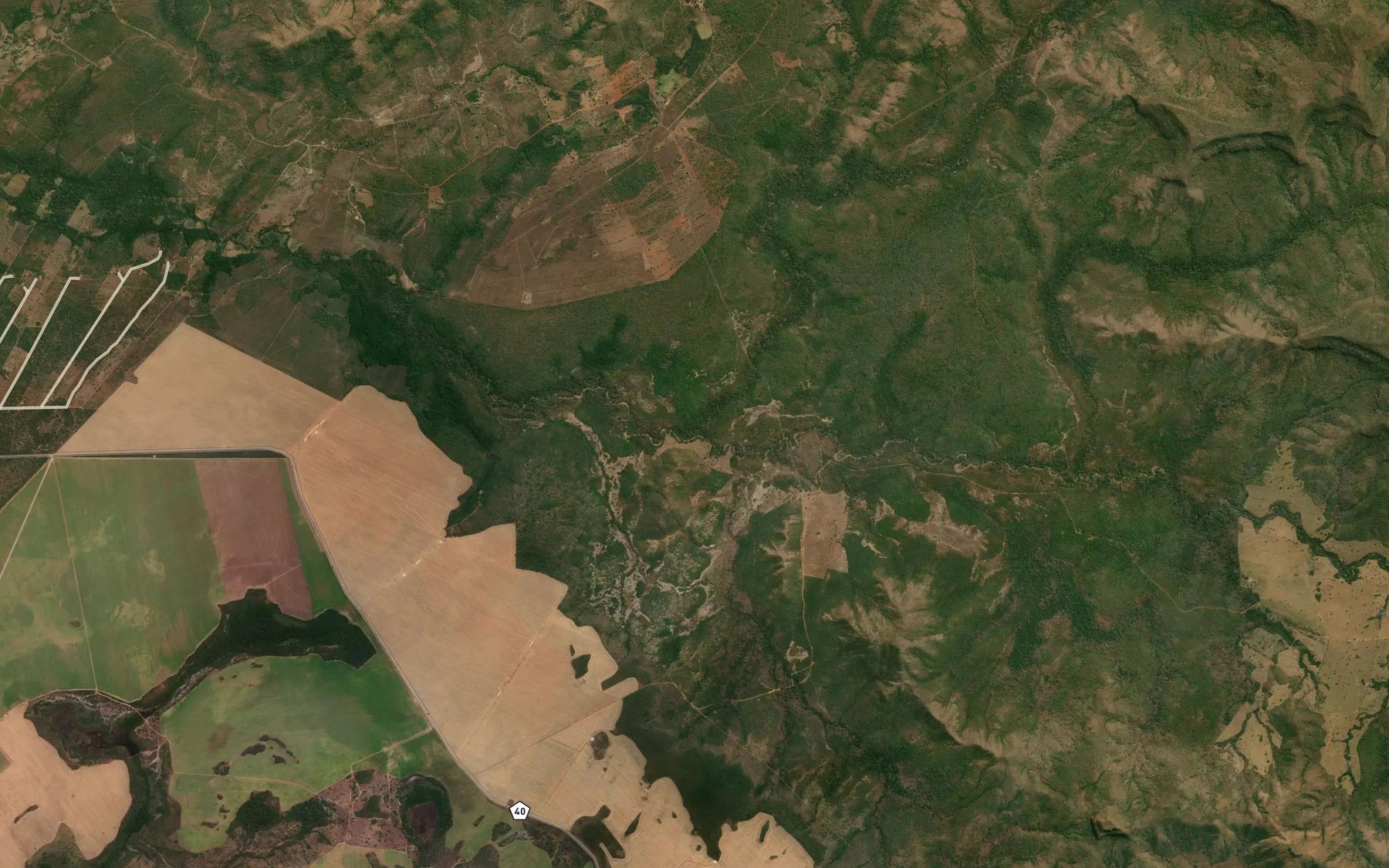 Satellite map of the Riacho d'Anta