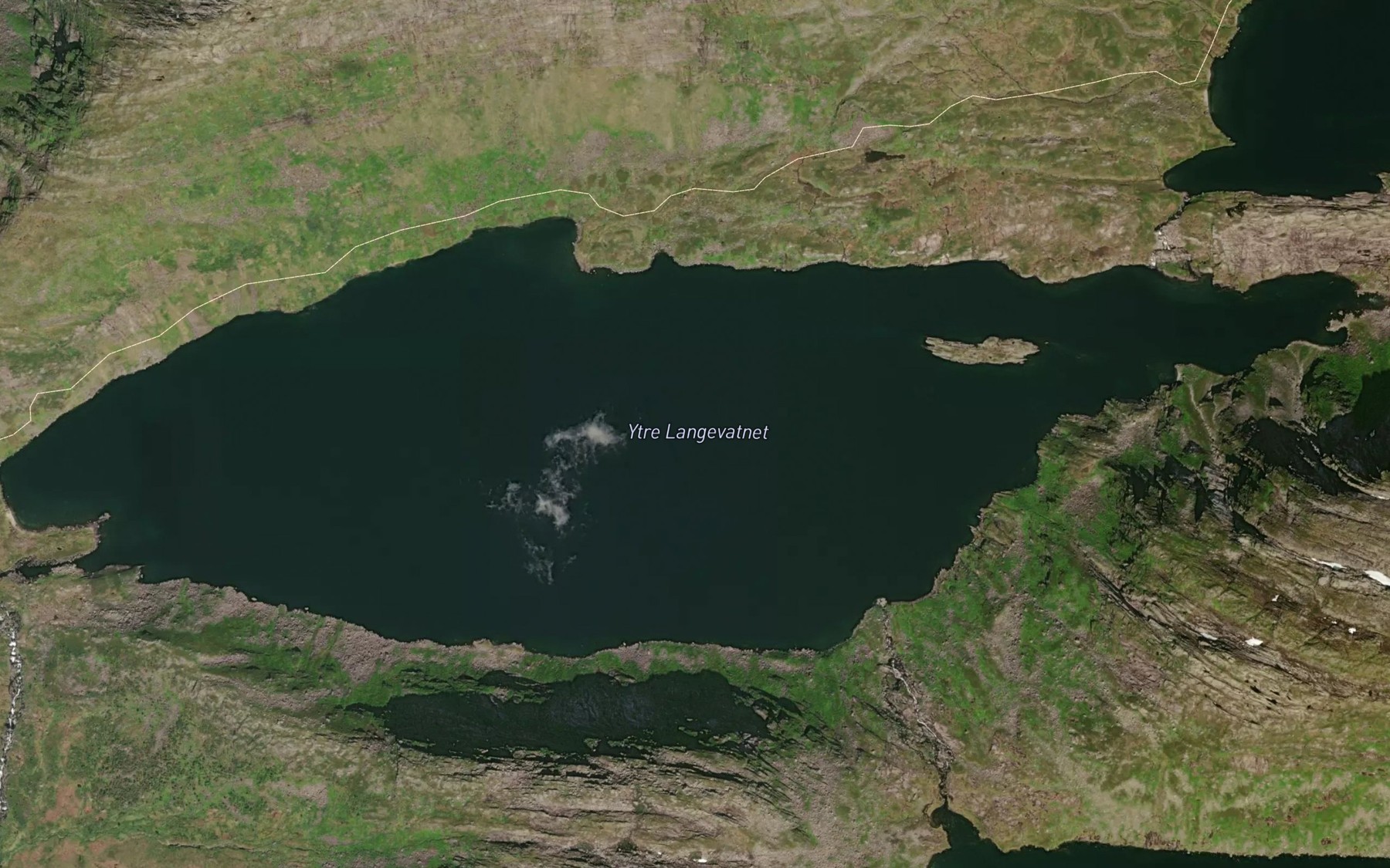 Satellite map of the Langevatna