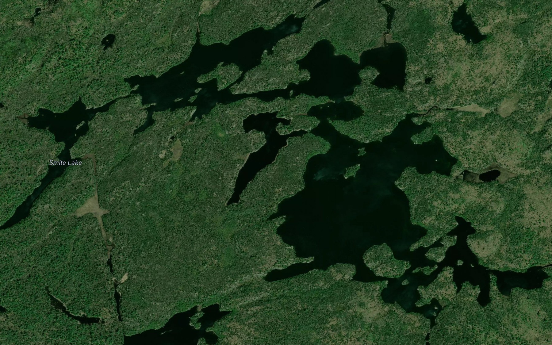 Satellite map of the Adams Lake