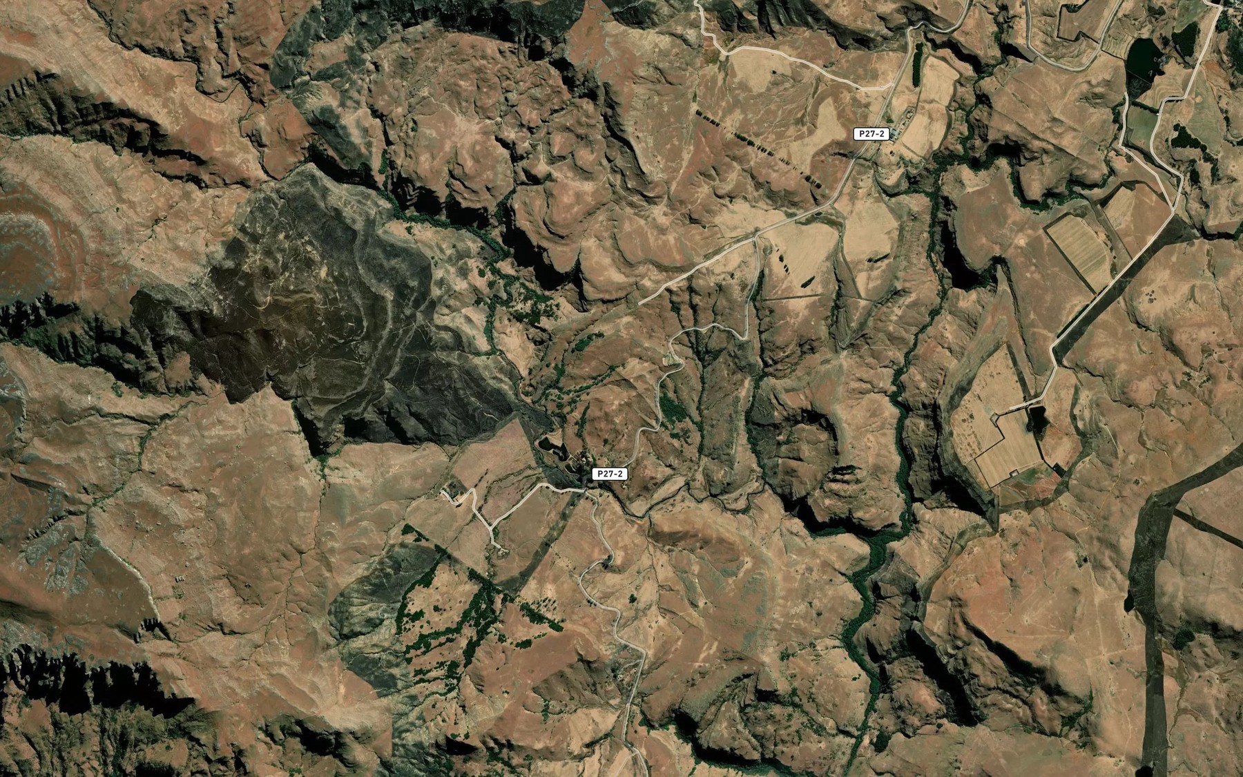 Satellite map of the Nzinga Falls