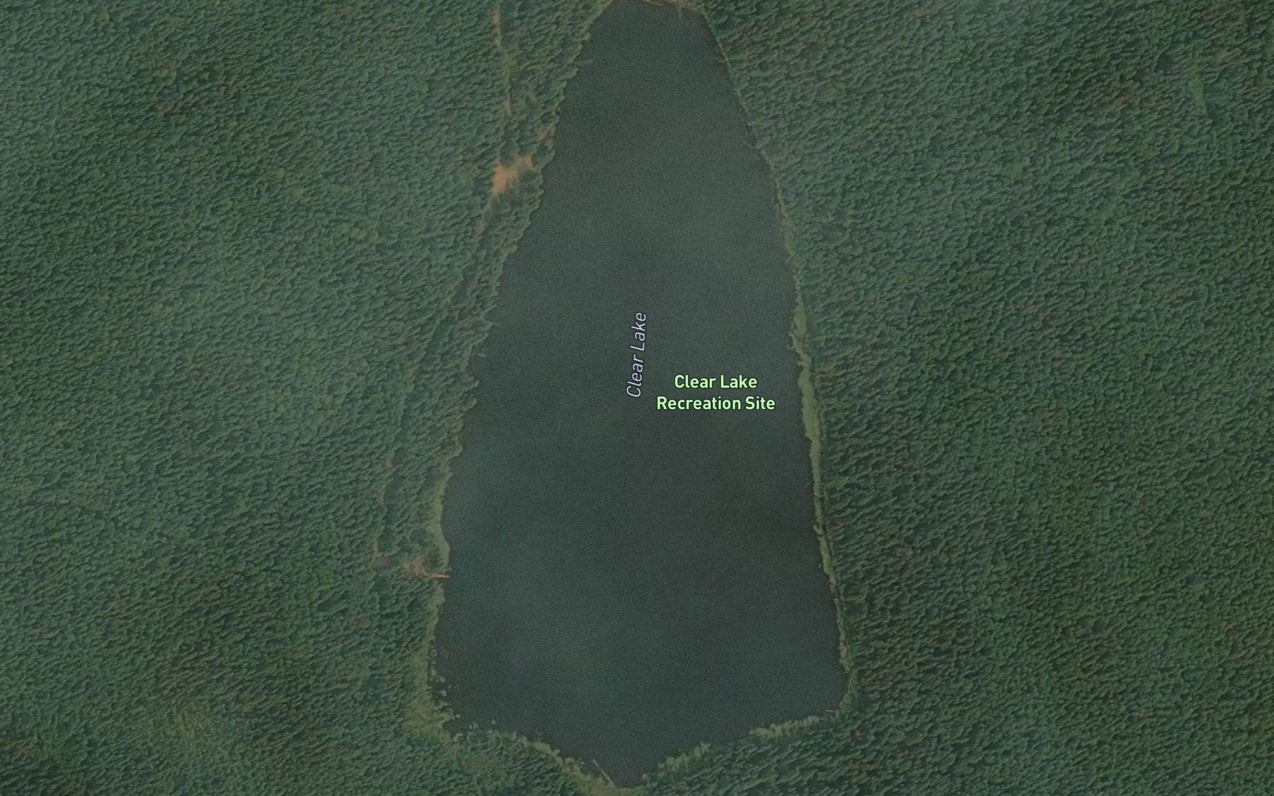 Satellite map of the Clear Lake