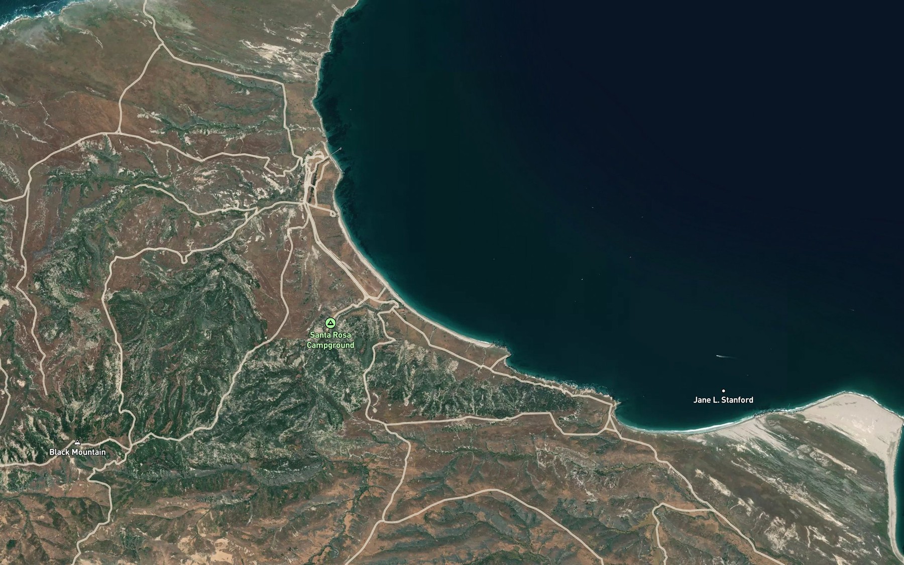 Satellite map of the Bechers Bay