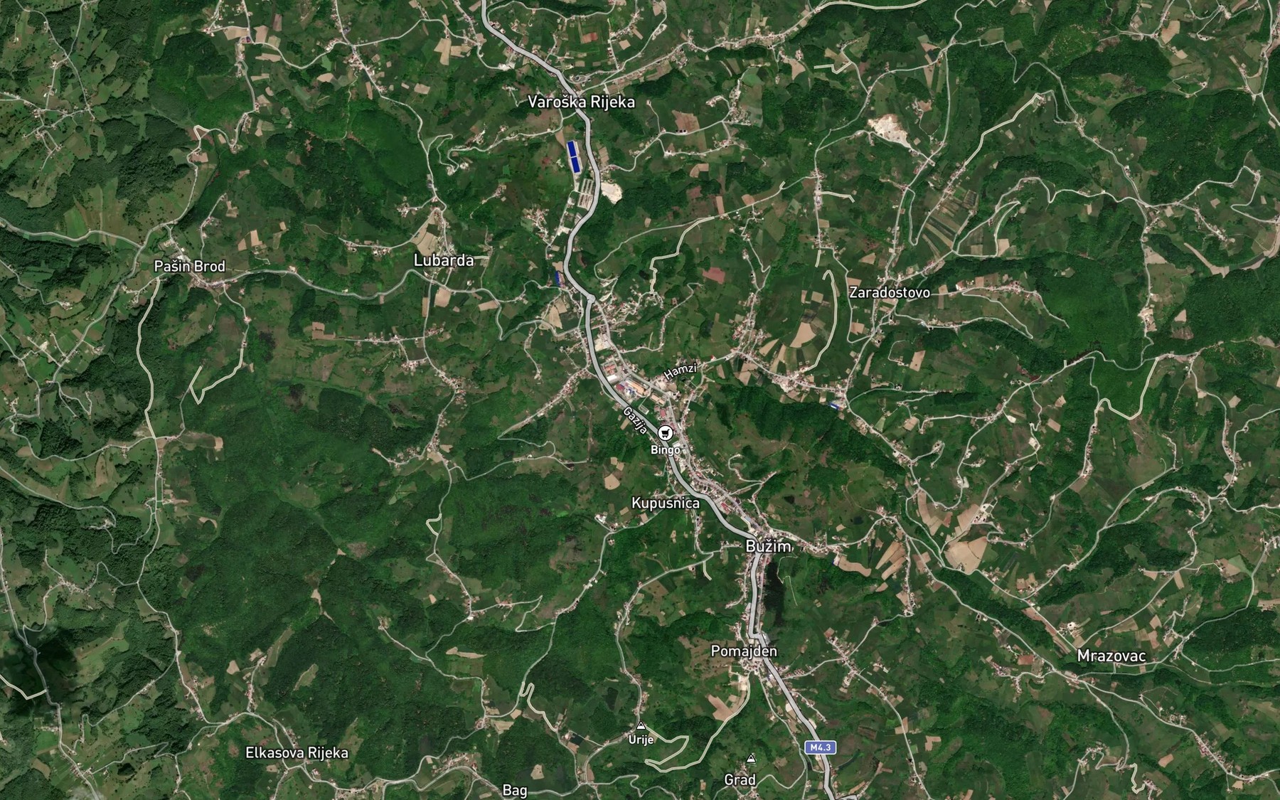 Satellite map of the Zaradostovo