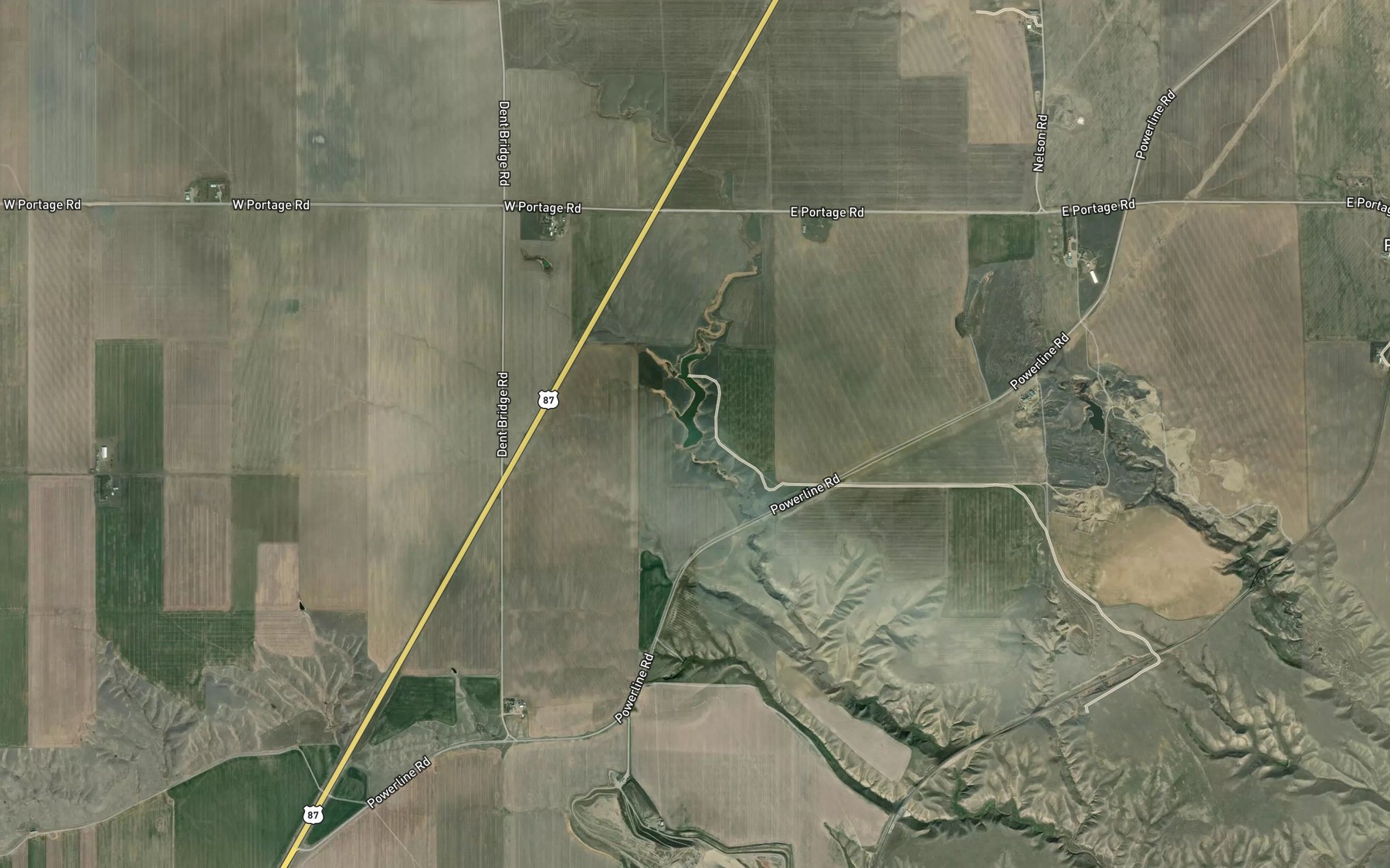 Satellite map of the Dick Golie Fish Pond