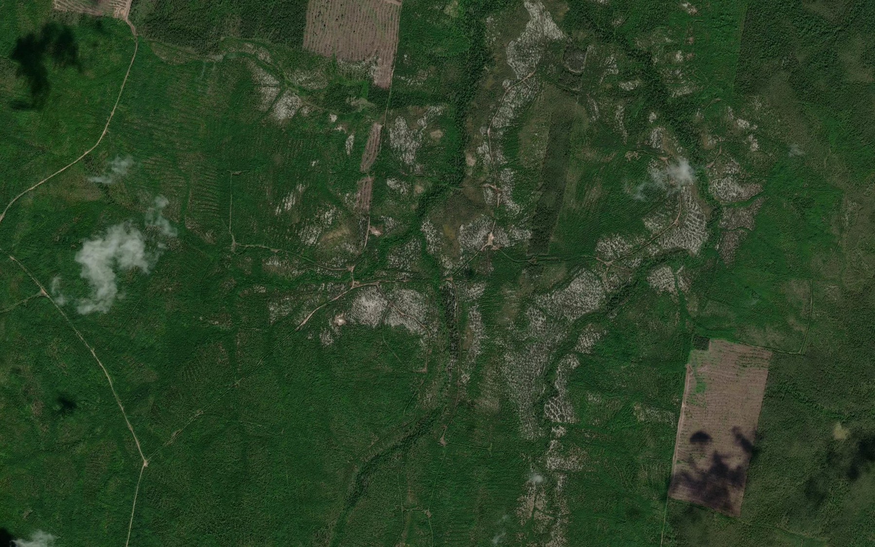 Satellite map of the Padvozh