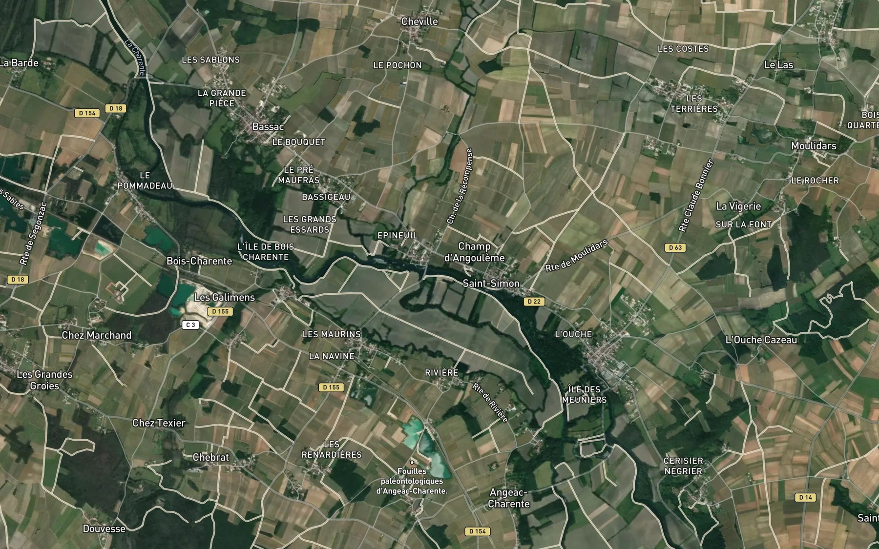 Satellite map of the Guirlande