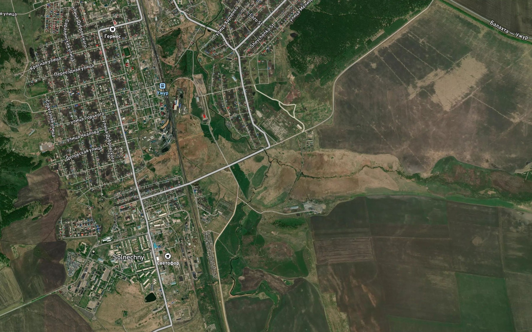 Satellite map of the Kamenka