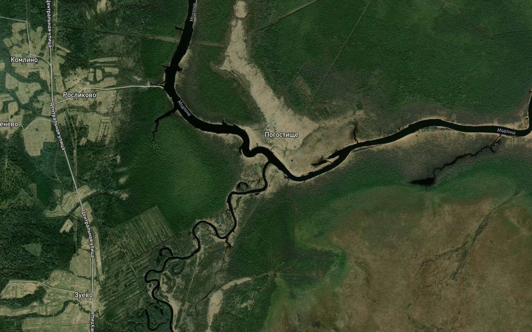 Satellite map of the Ukhtomka
