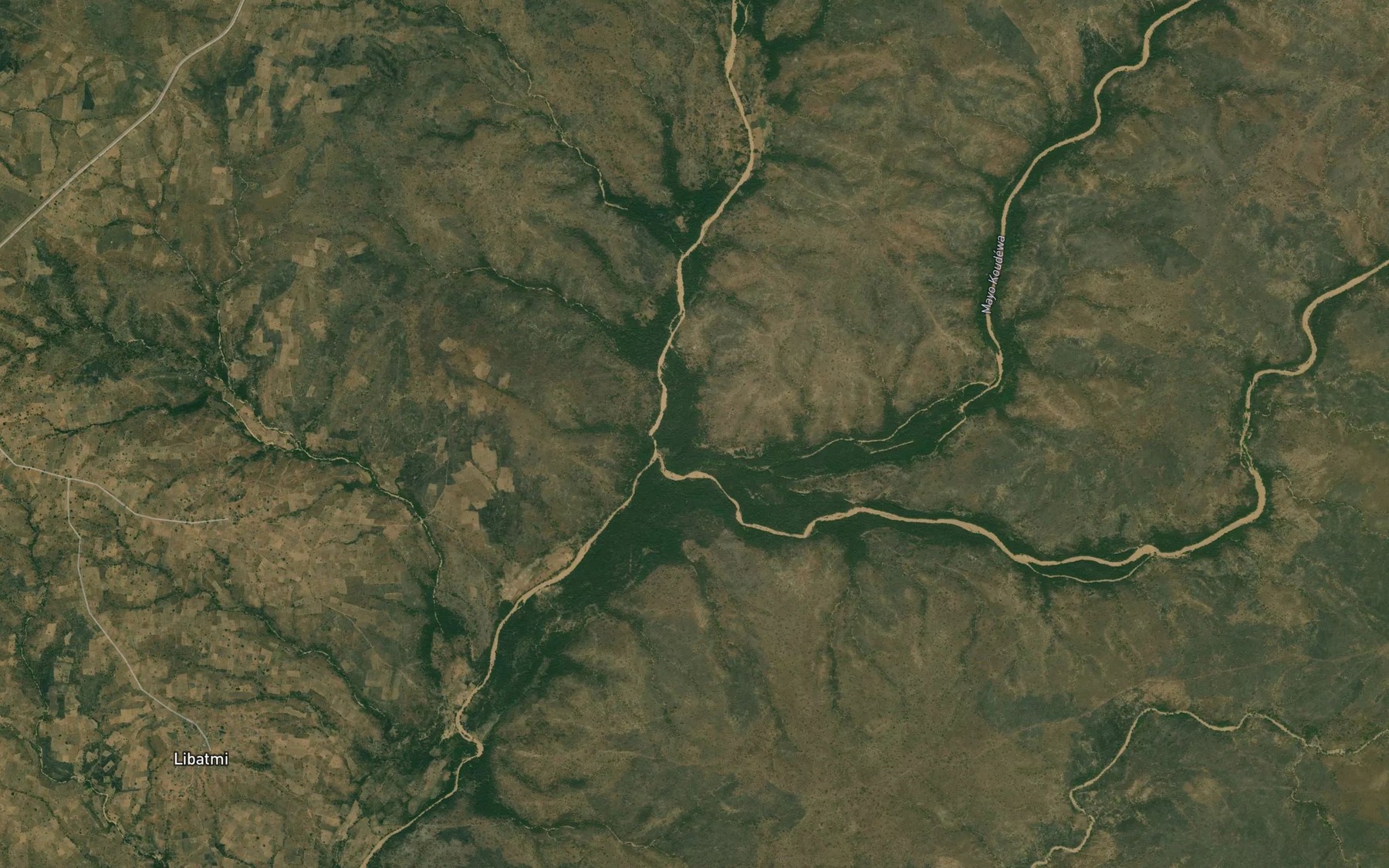 Satellite map of the Mayo Koudewa