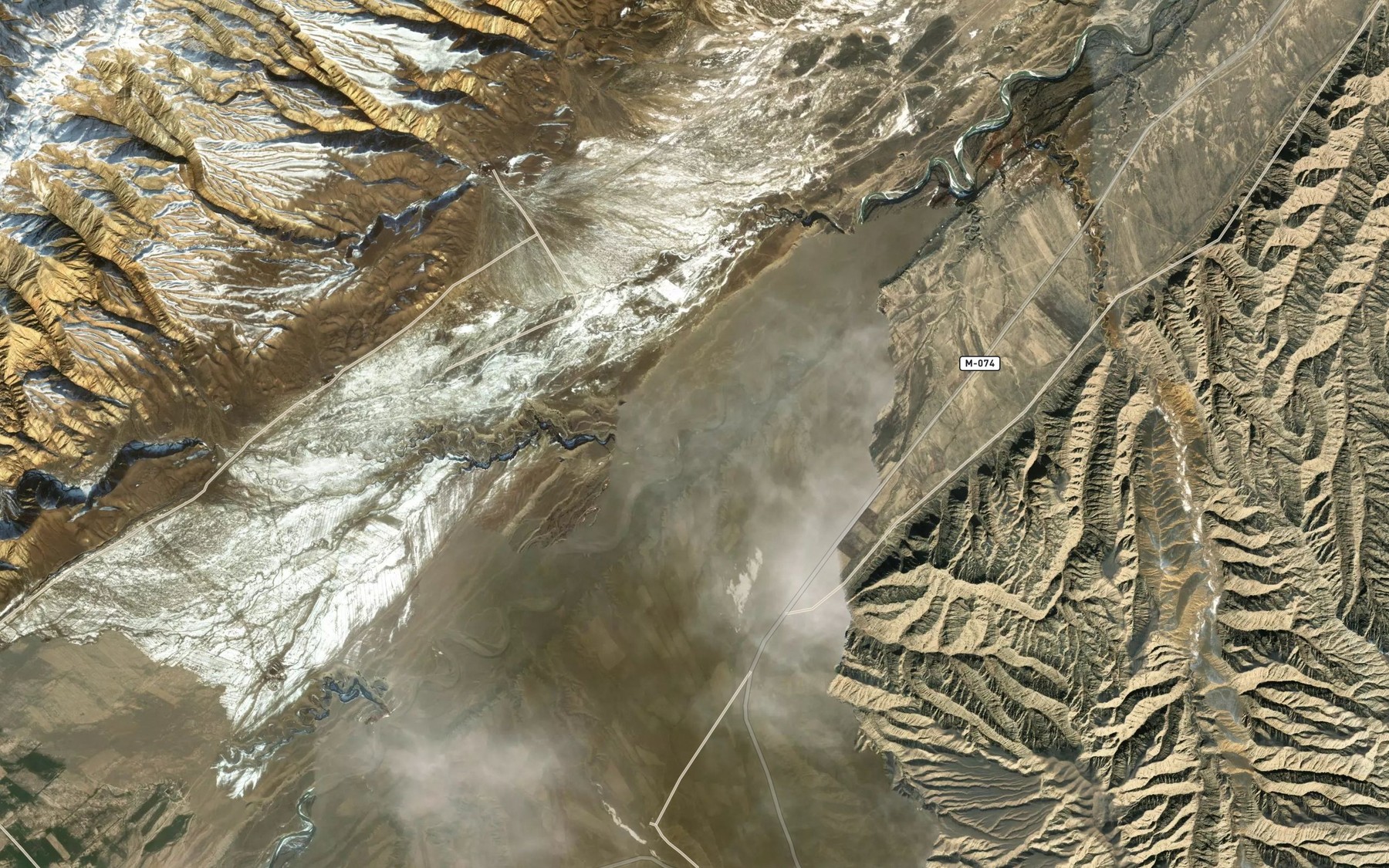 Satellite map of the Dzhergetal