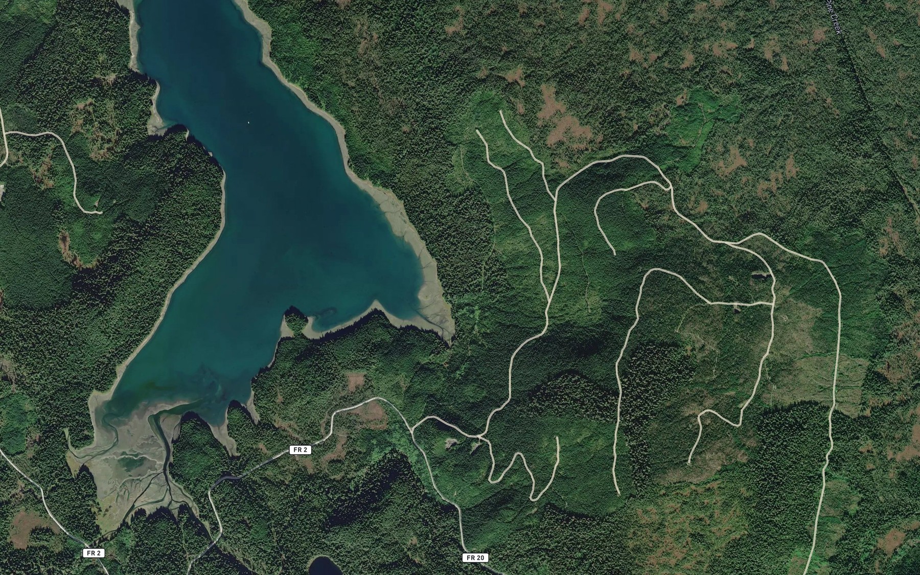 Satellite map of the Creek Number 4