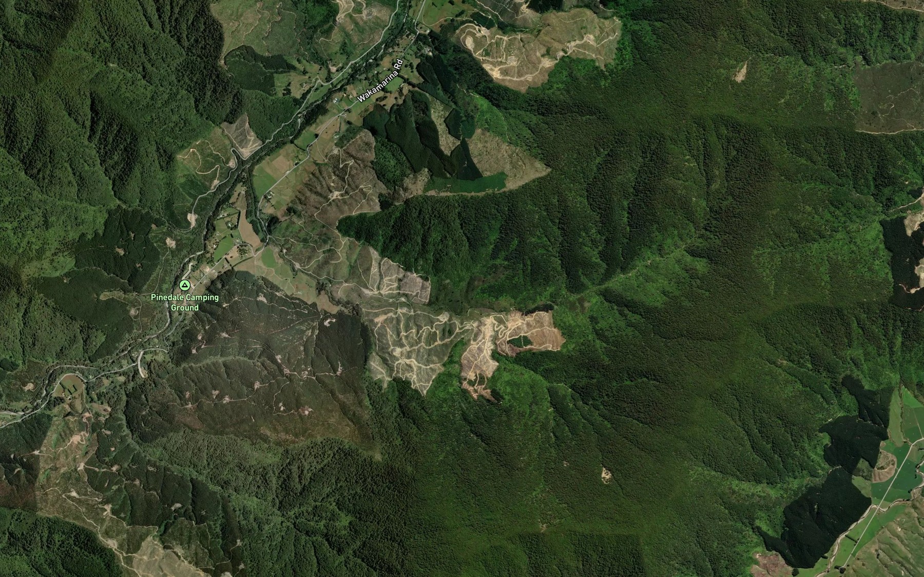 Satellite map of the Sellars Stream