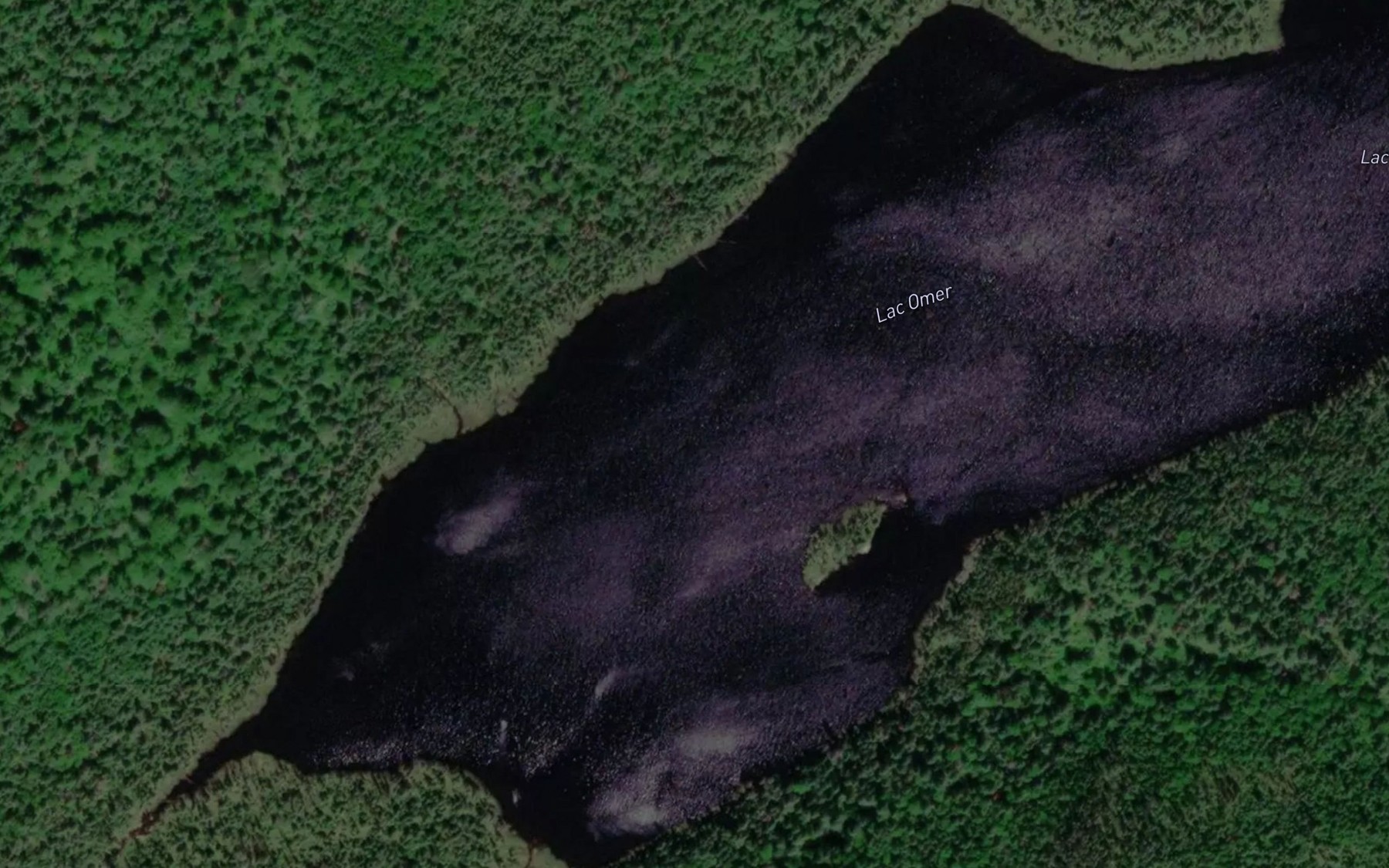 Satellite map of the Lac Omer