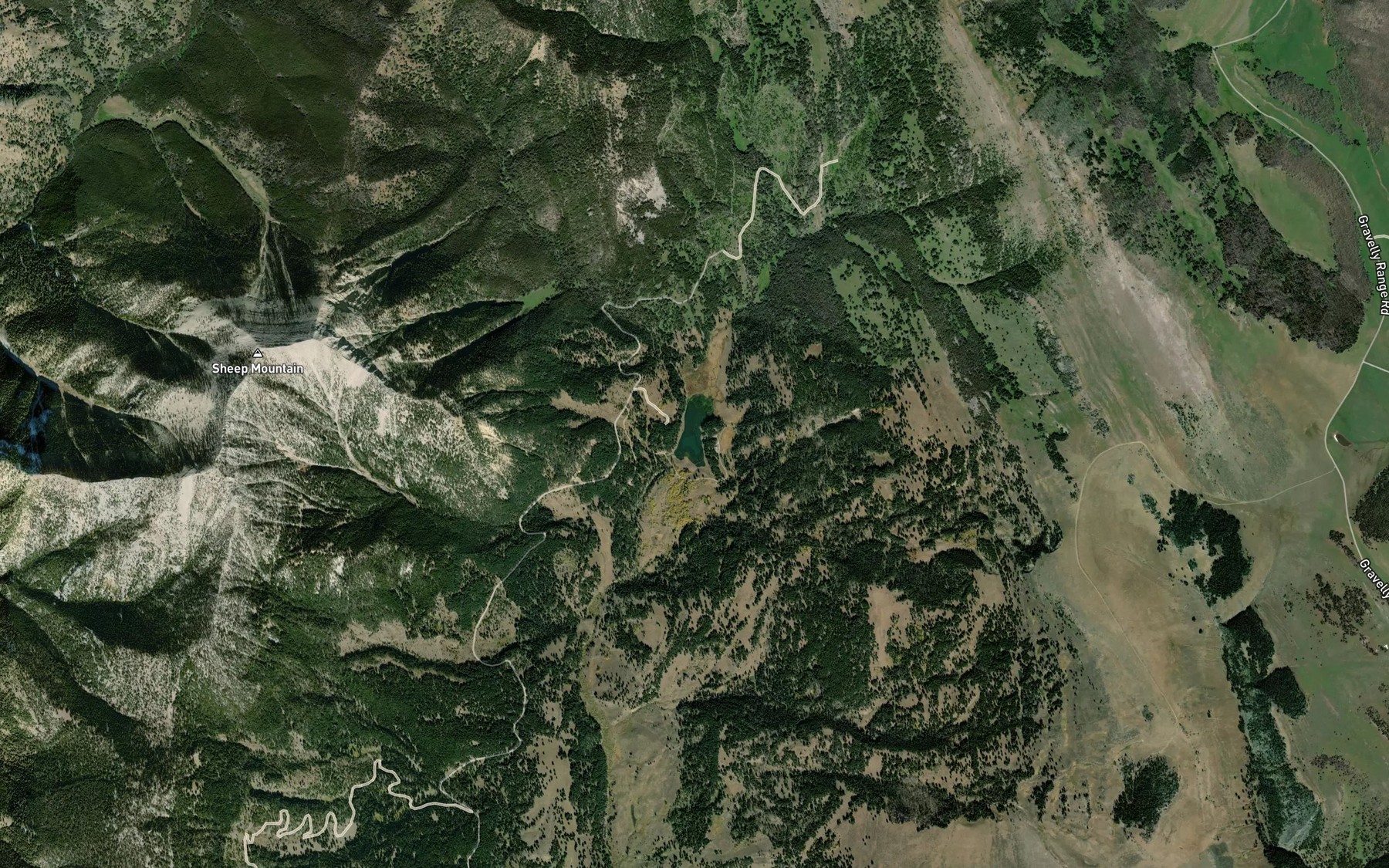 Satellite map of the Romy Lake