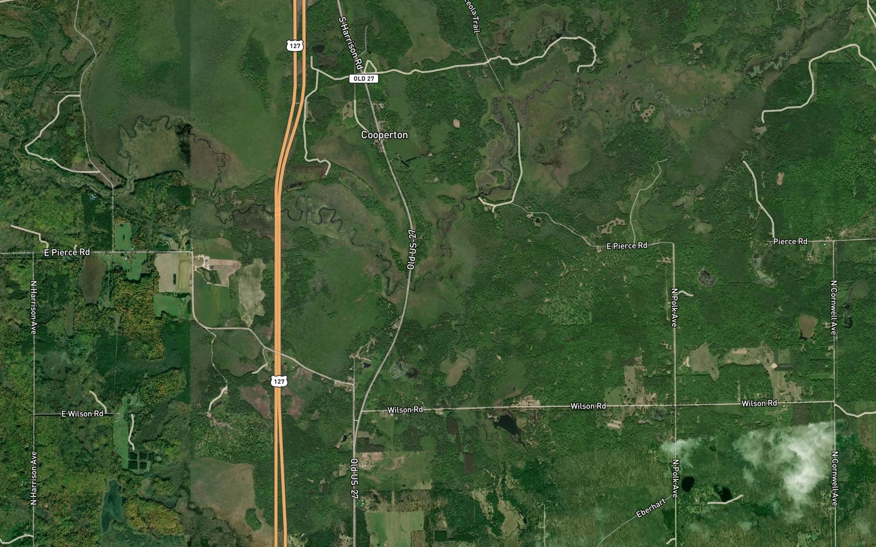 Satellite map of the South Branch Town Line Creek