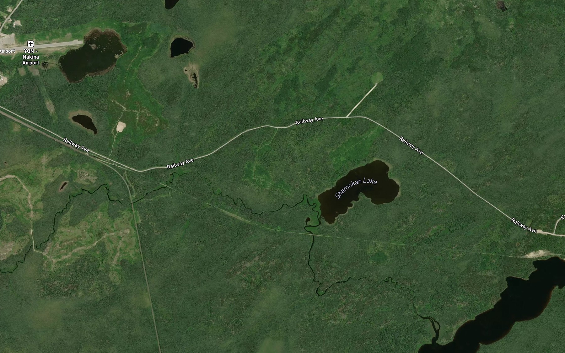 Satellite map of the Shamokan Creek