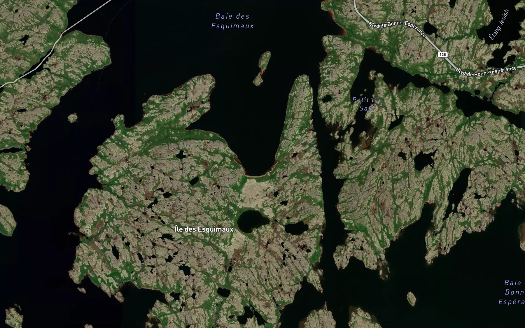 Satellite map of the Lacs Black Duck