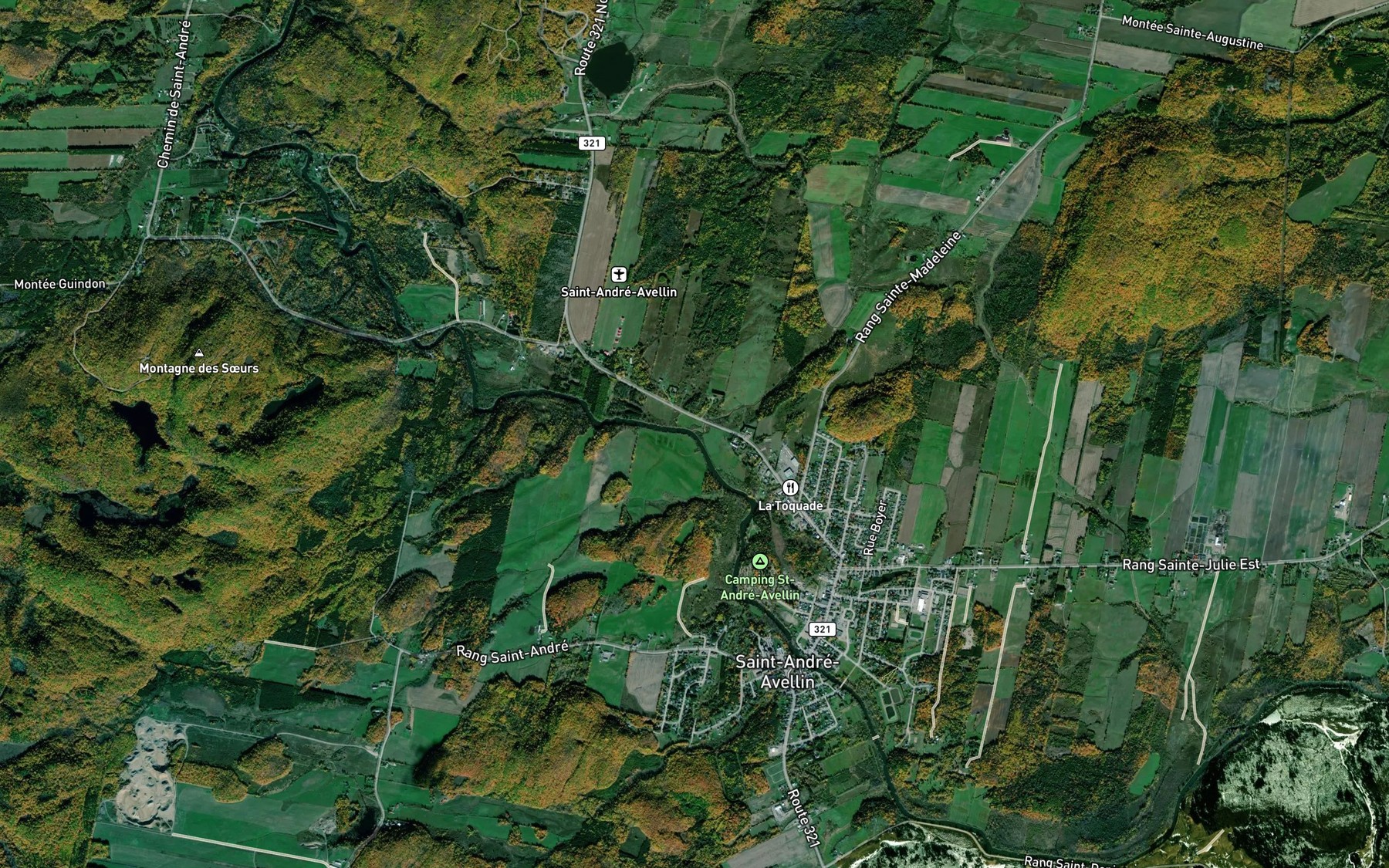 Satellite map of the Ruisseau Blais