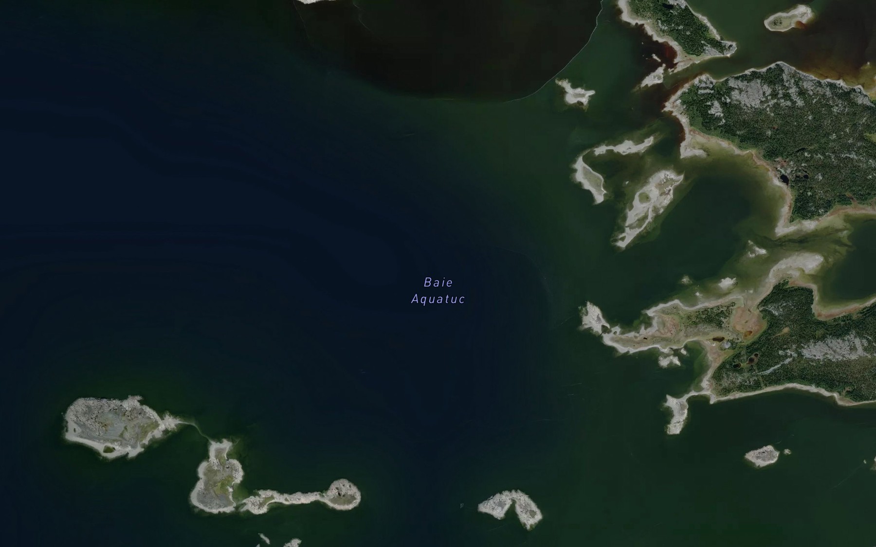 Satellite map of the Baie Aquatuc