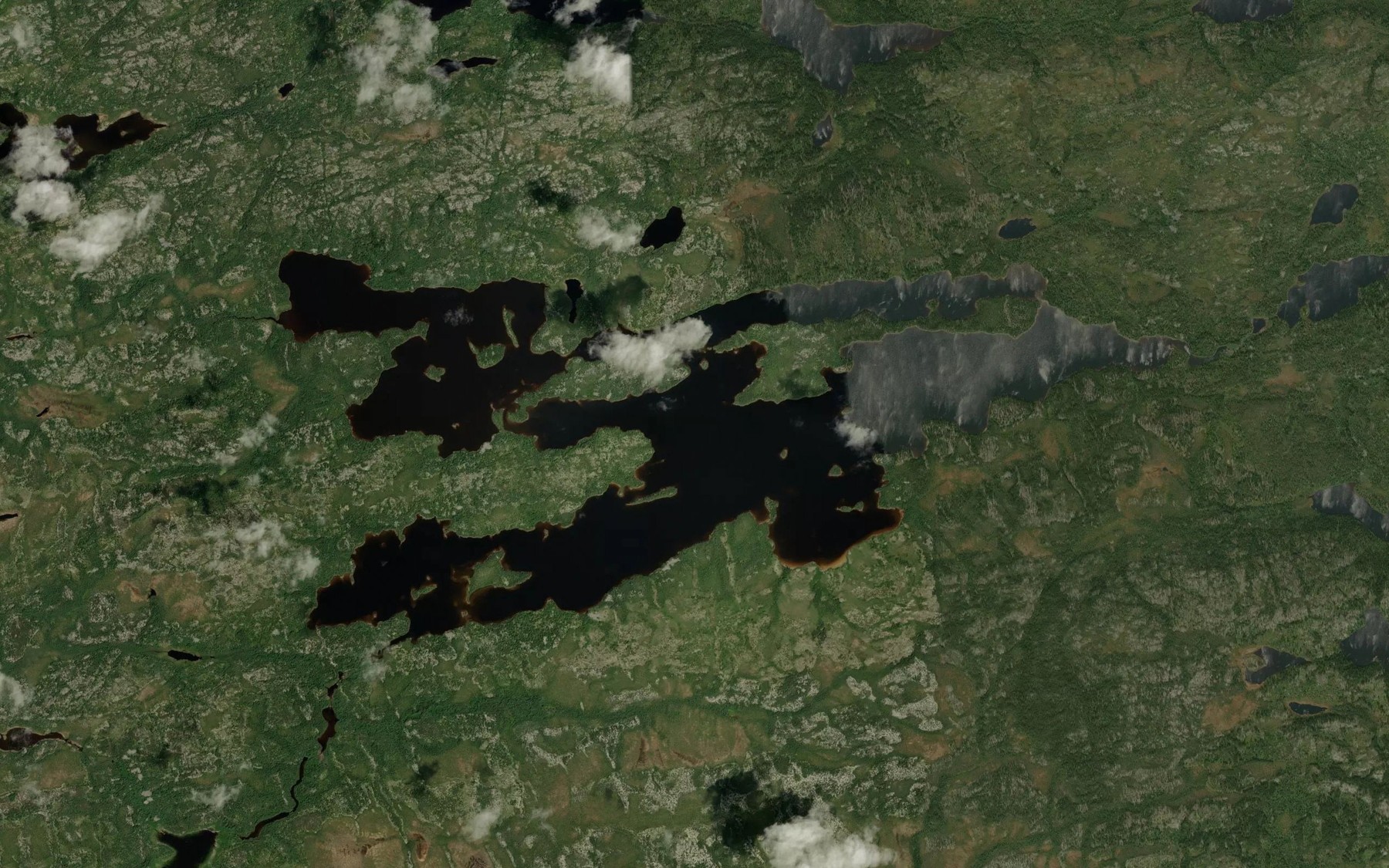 Satellite map of the Lac Aministikuch
