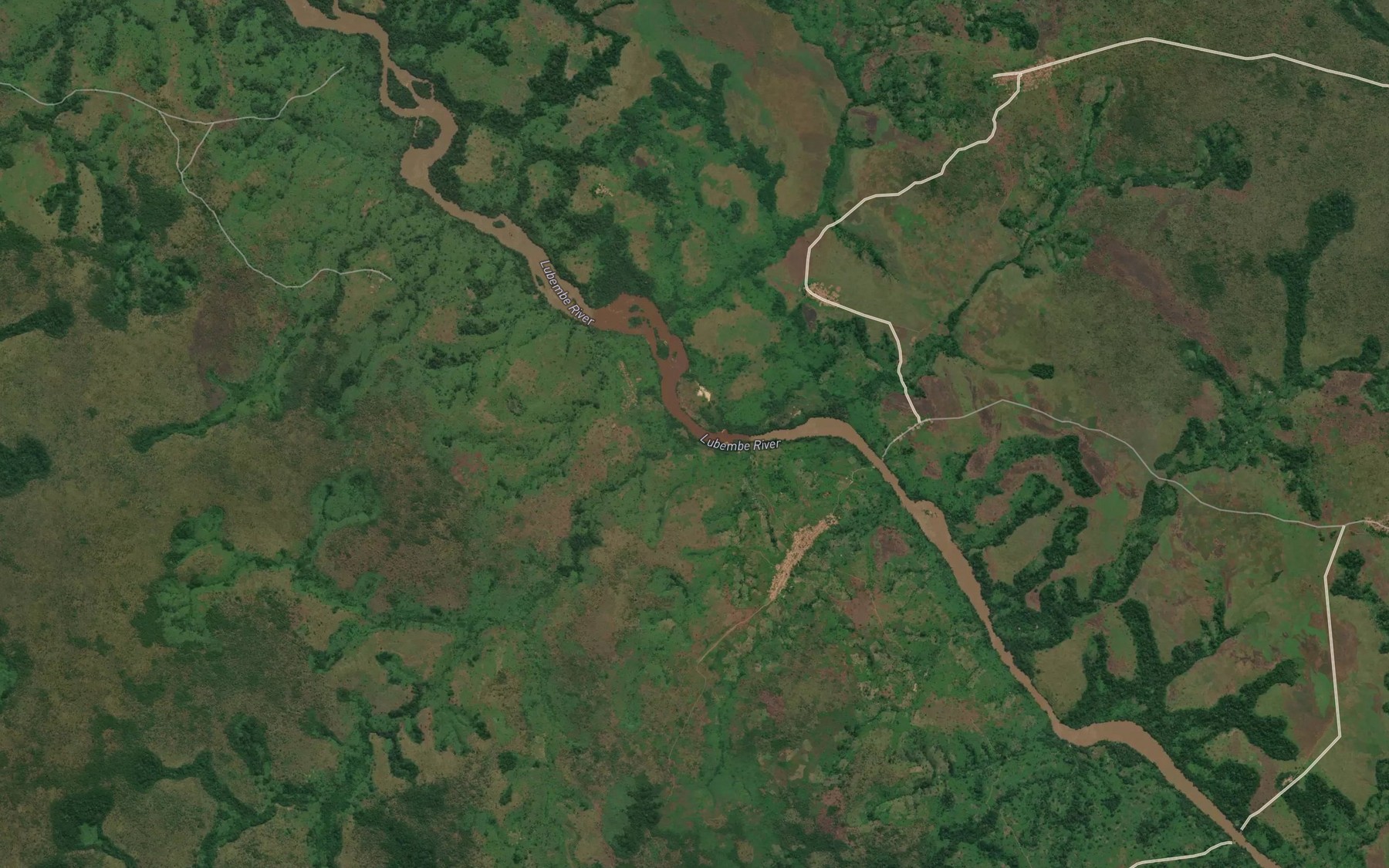 Satellite map of the Kabongonda