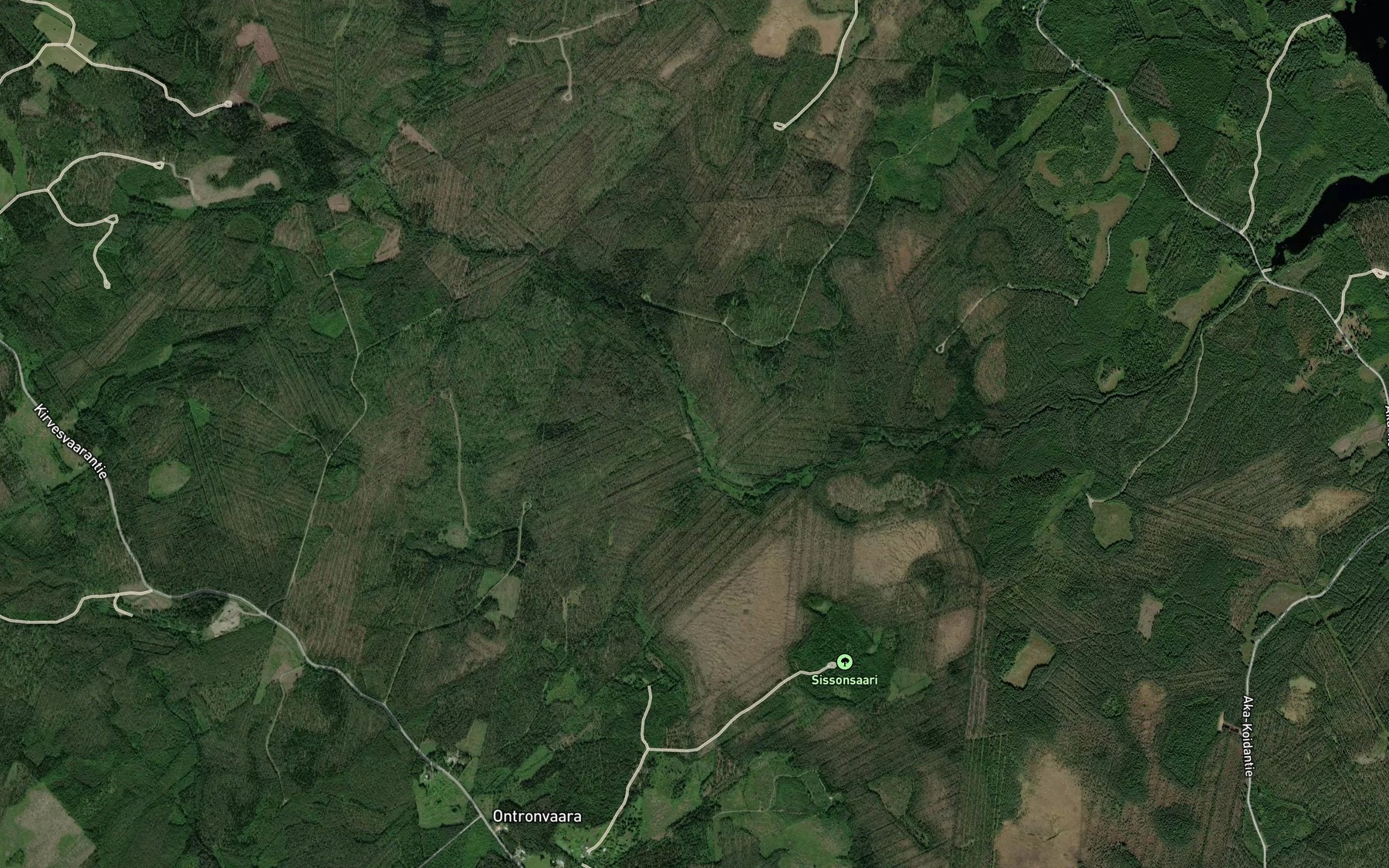 Satellite map of the Karkkaisenpuro