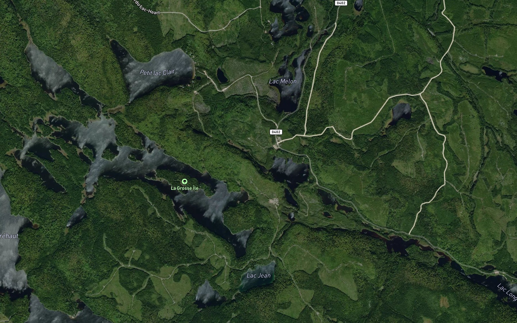 Satellite map of the Lac du Belier