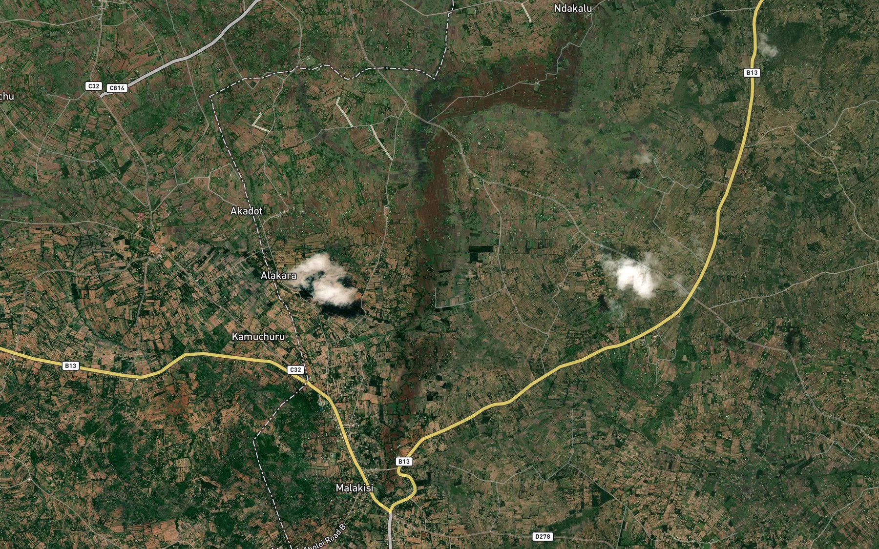 Satellite map of the Nambale