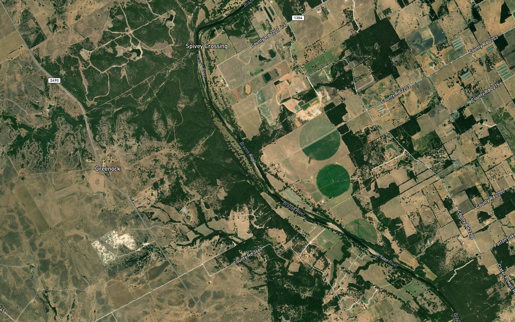 Satellite map of the Snake Creek