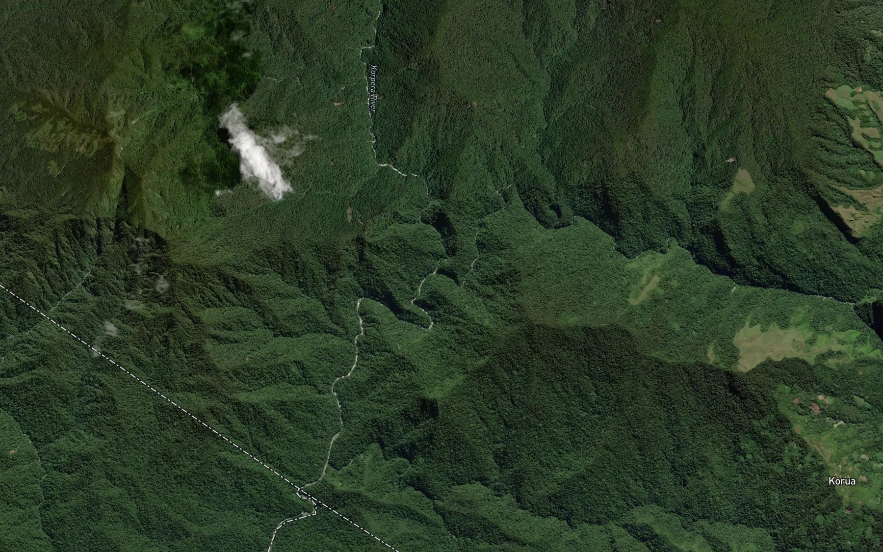 Satellite map of the Biaru River