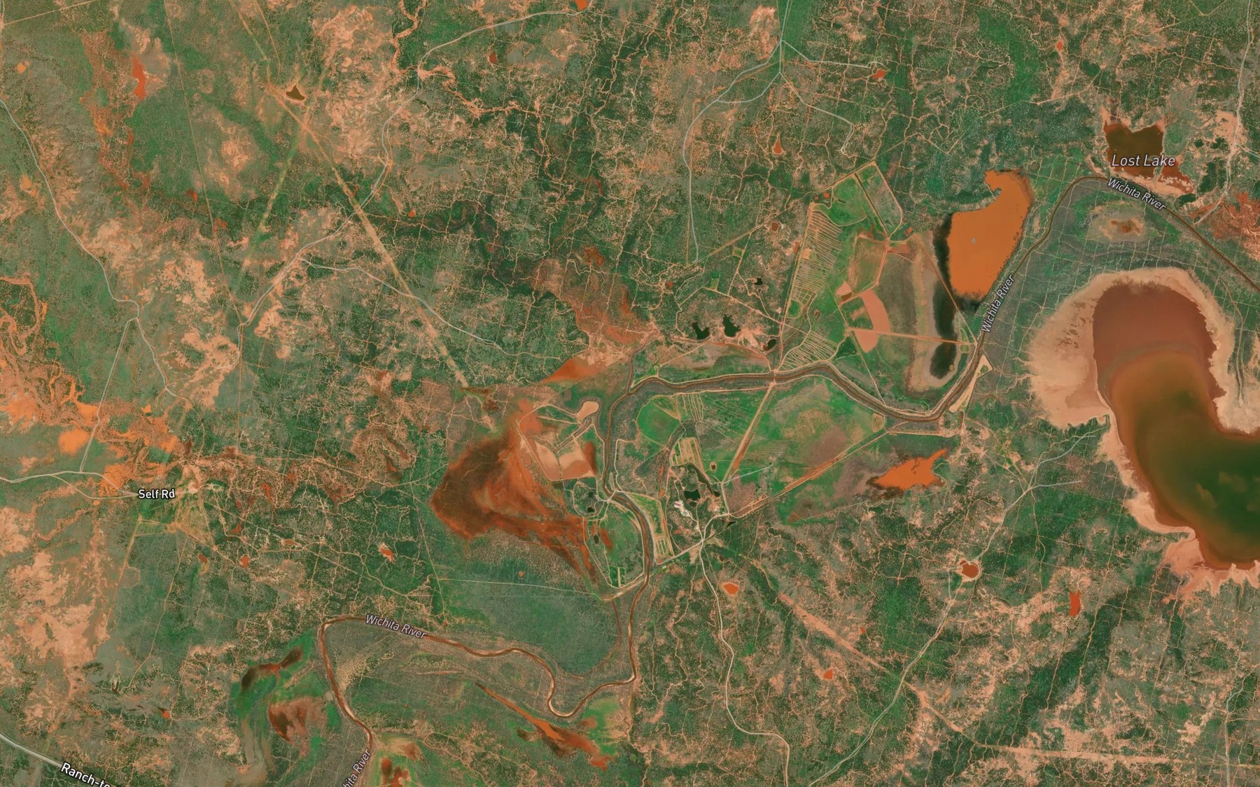 Satellite map of the Fish Creek