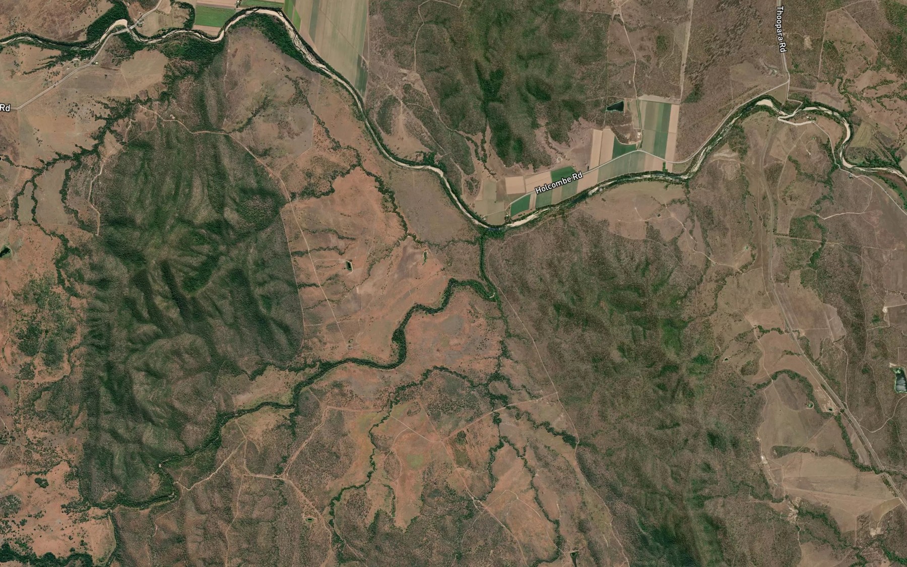 Satellite map of the Windy Creek