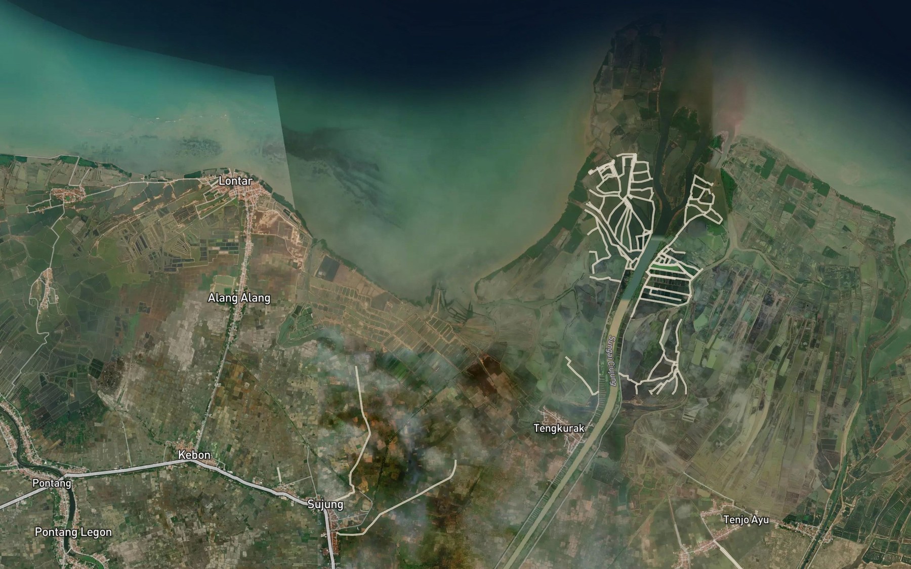 Satellite map of the Muara Brunuk