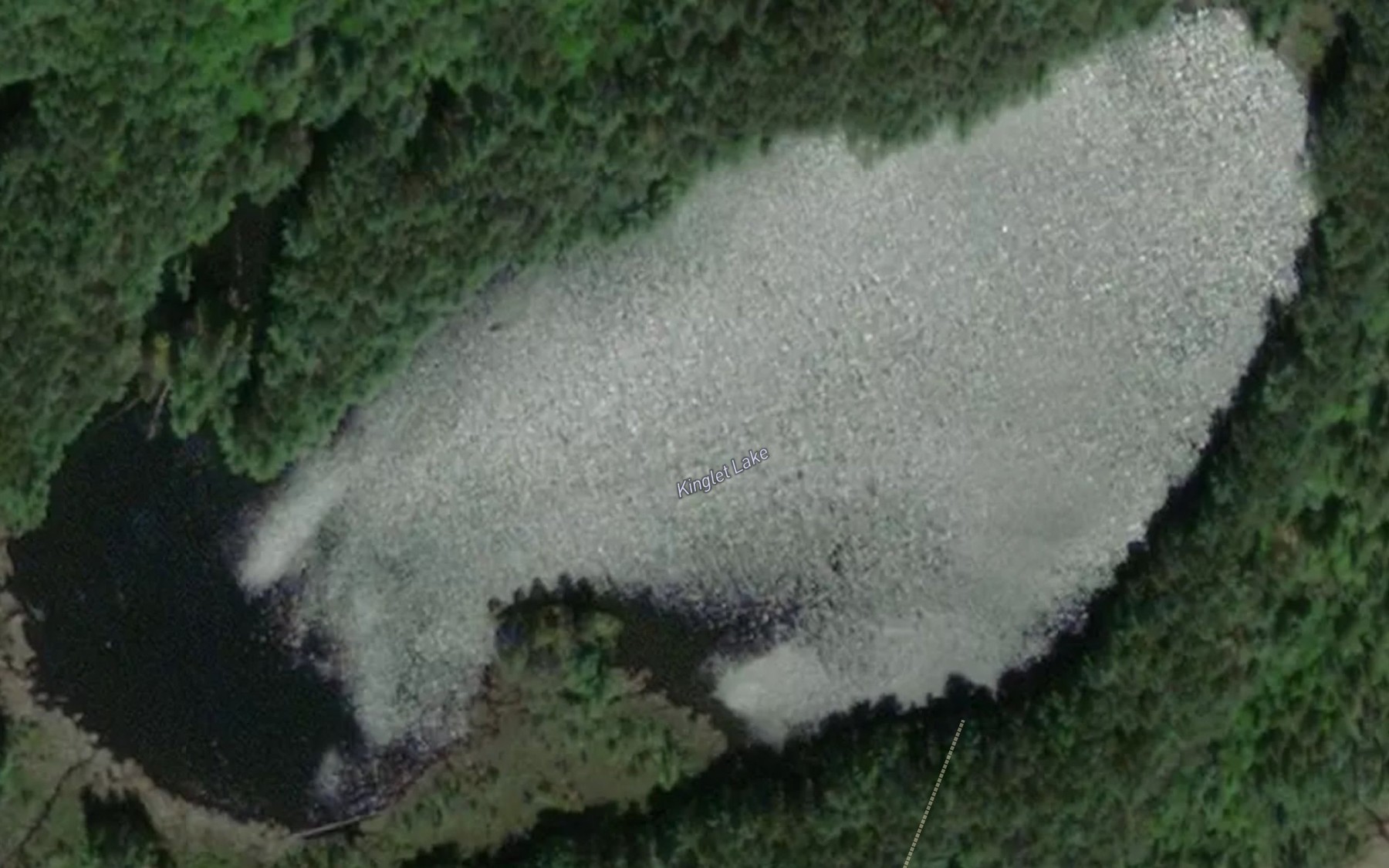 Satellite map of the Kinglet Lake