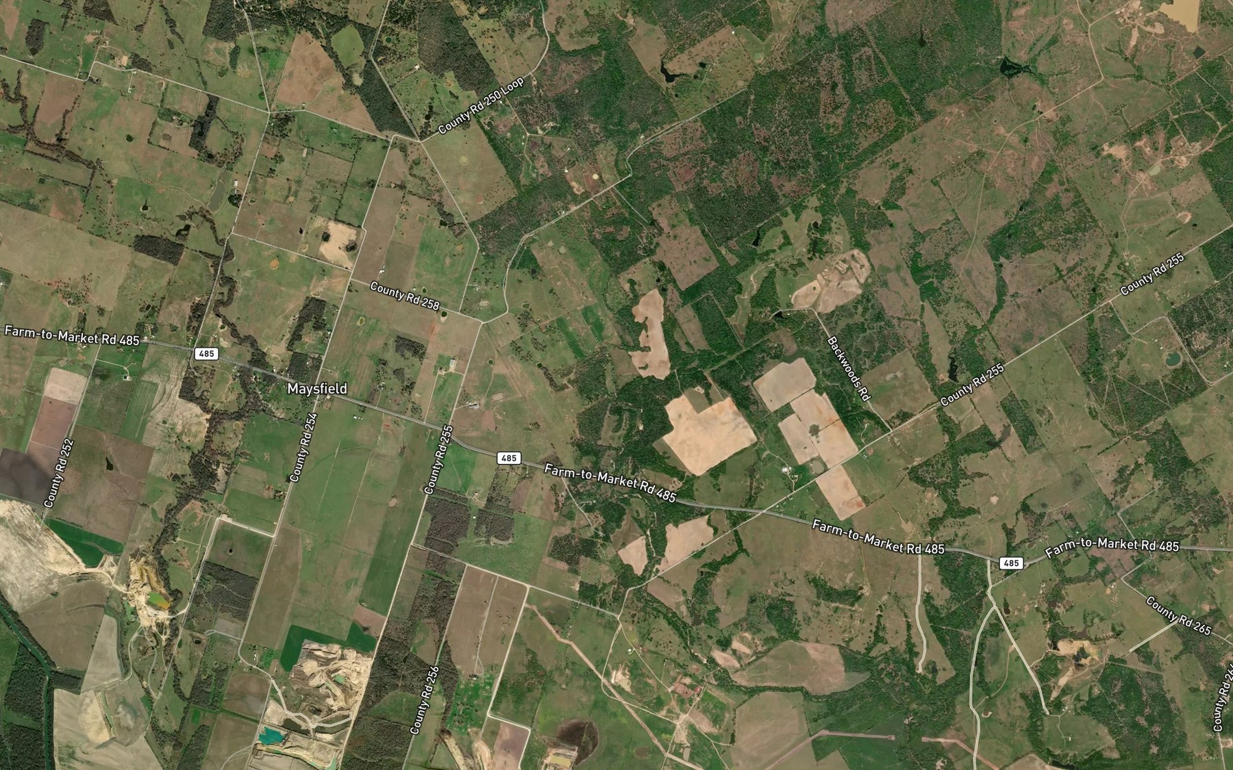 Satellite map of the String Prairie Branch