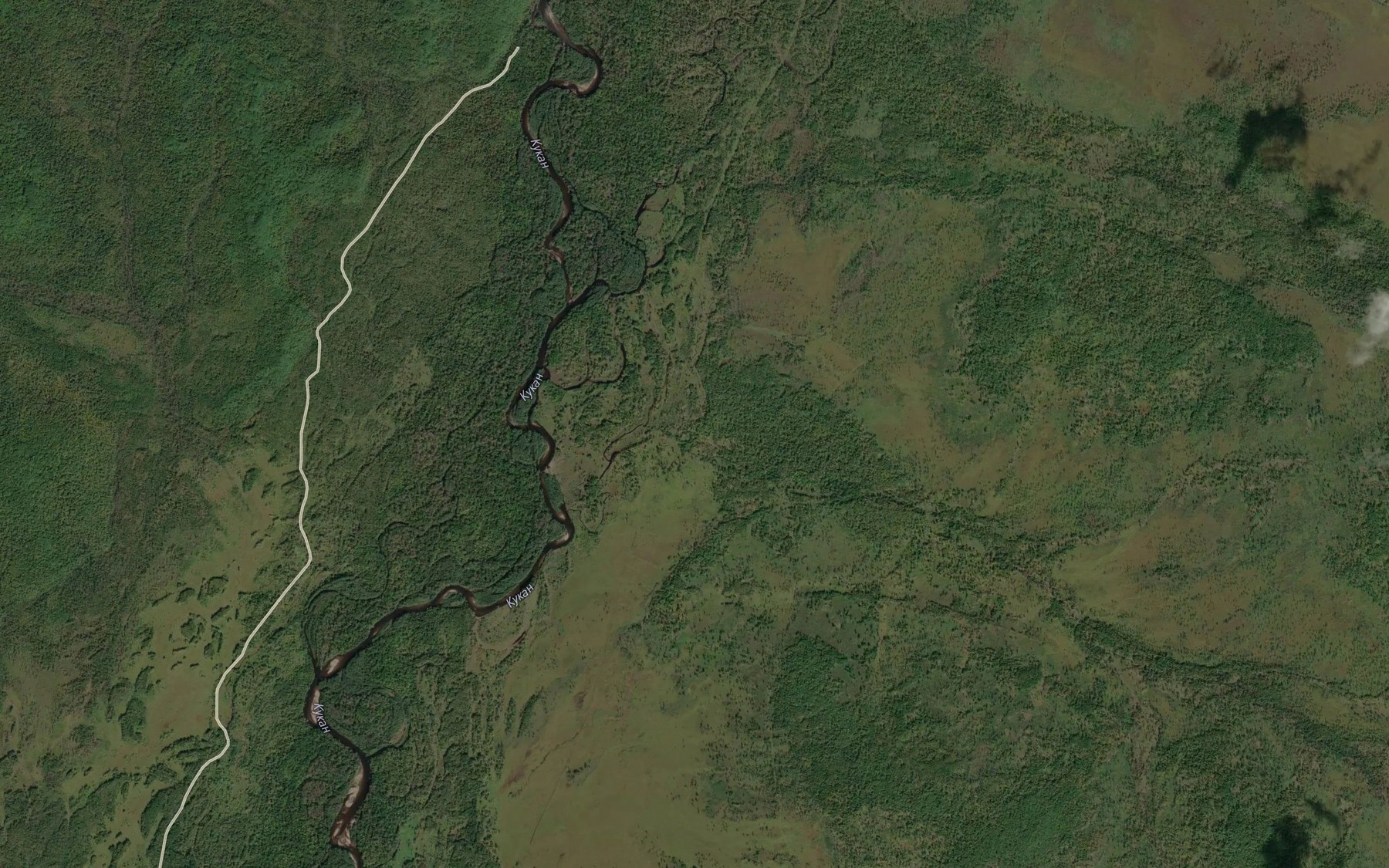 Satellite map of the Nizhnyaya Trokinda