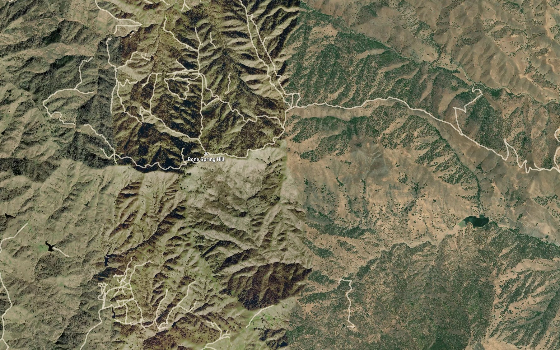 Satellite map of the Eagle Spring