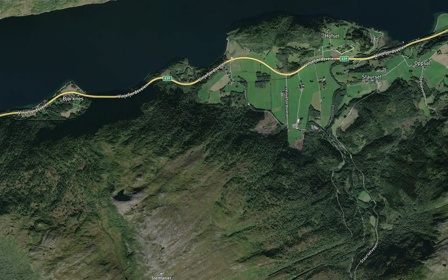 Satellite map of the Kvernhusbekken