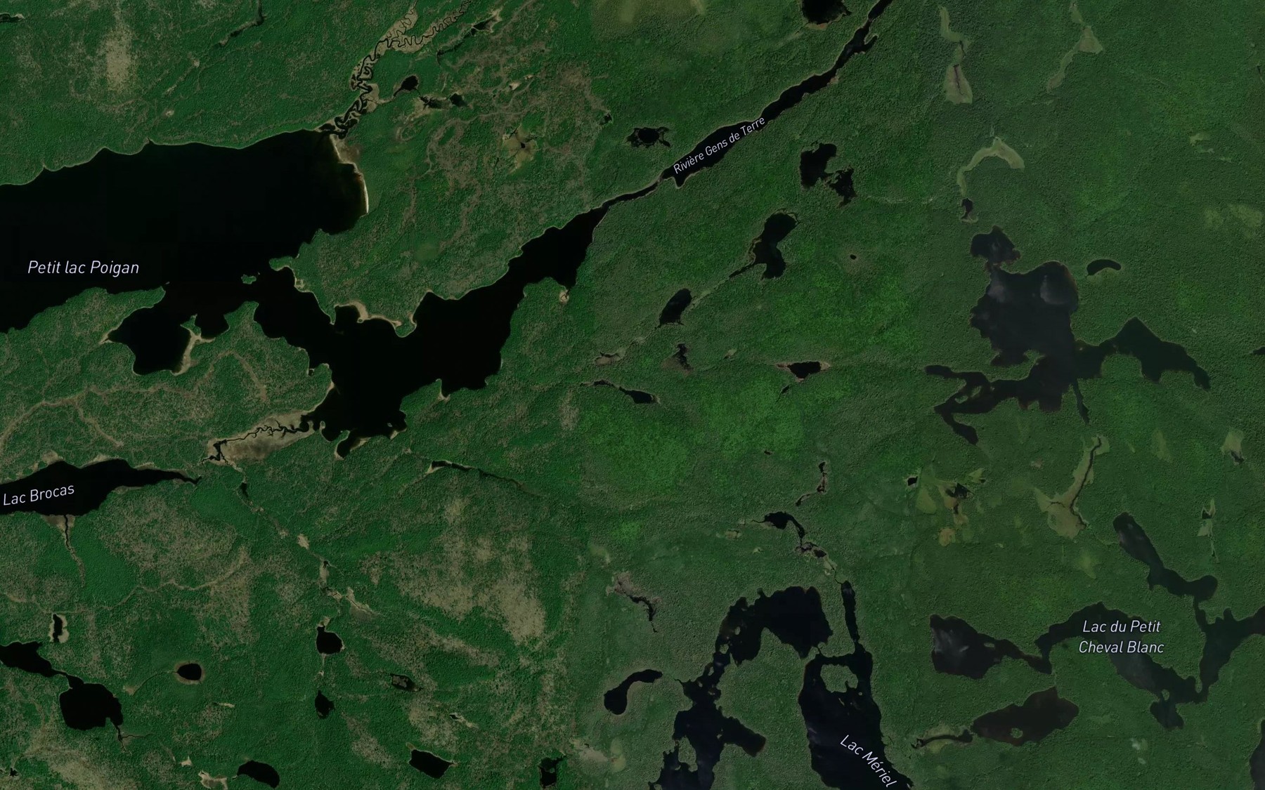 Satellite map of the Lac des Trois Mats