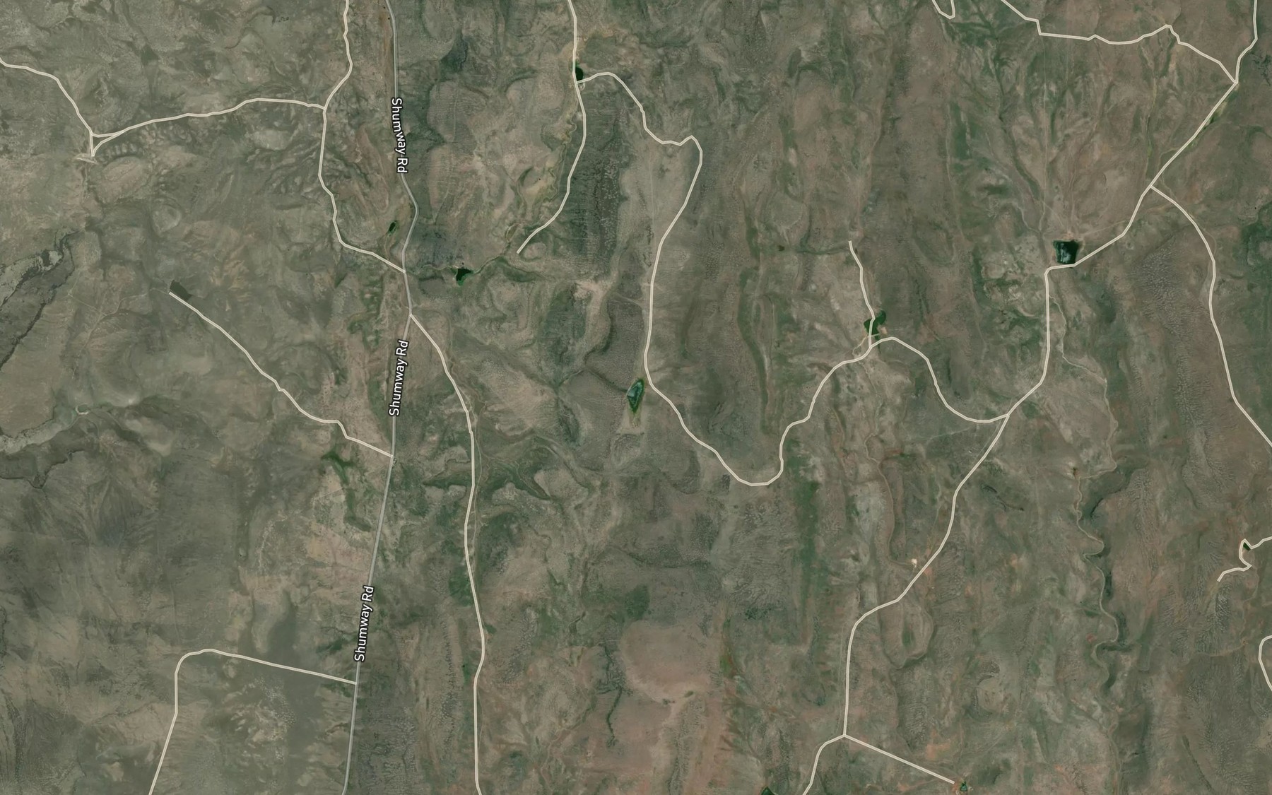 Satellite map of the South Bull Canyon Reservoir