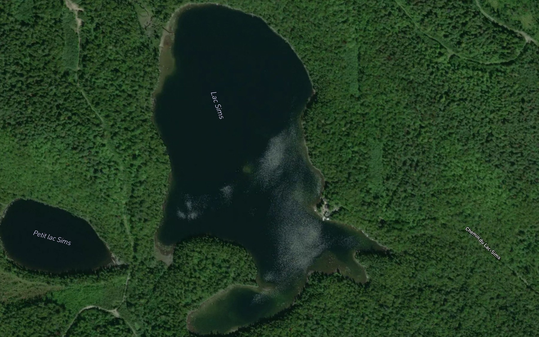 Satellite map of the Lac Sims
