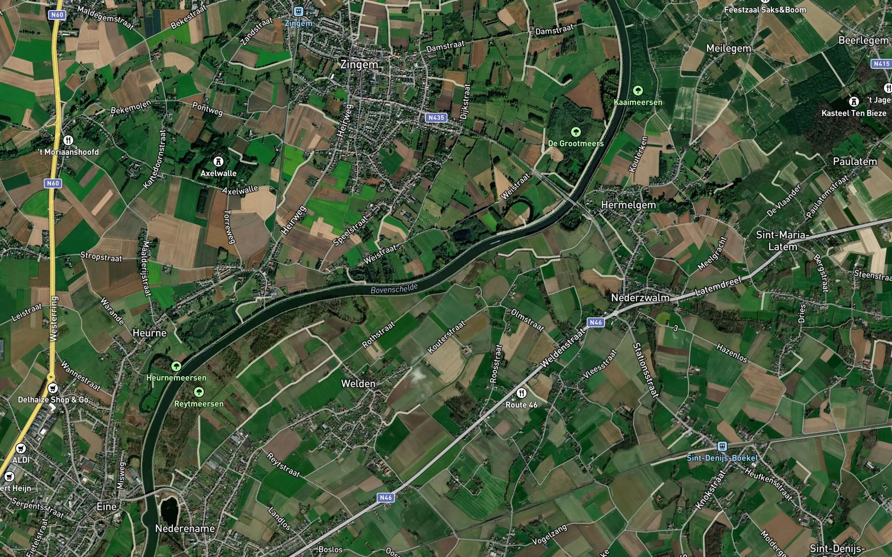 Satellite map of the Osebeek